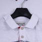 Nautica Jeans Co. Mens L Polo Shirt White Cotton Blue Summer Print Detailed Buttons