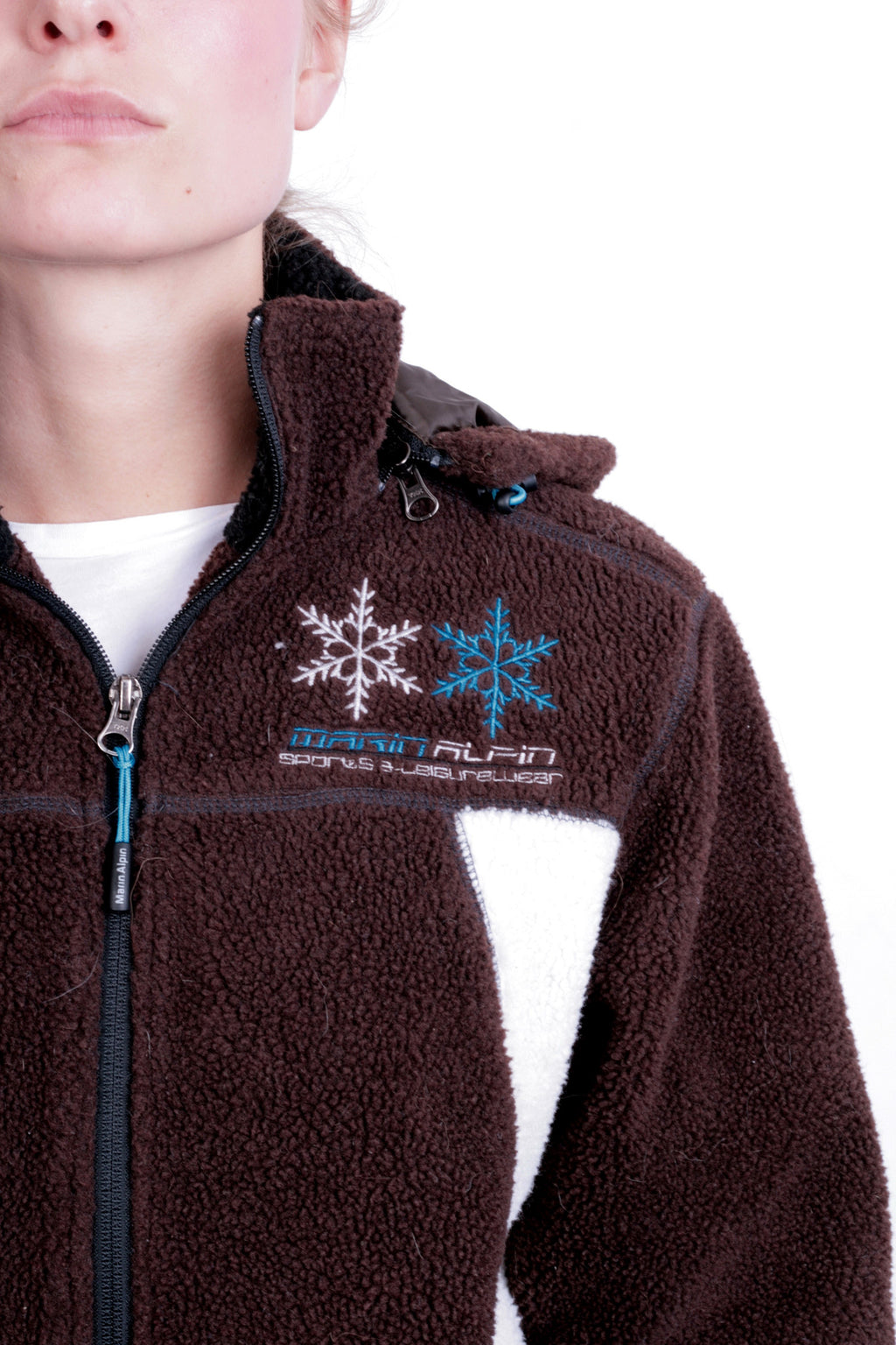 Marin Alpin Women's S Sweatshirt Fleece Top Hood Full Zipper - RetrospectClothes