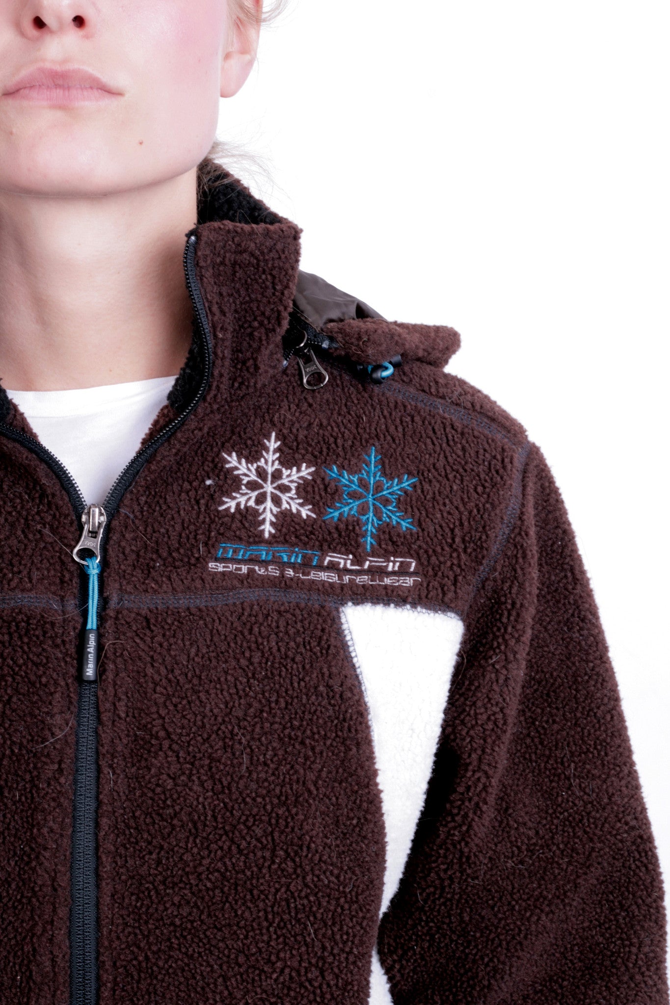 Marin Alpin Women's S Sweatshirt Fleece Top Hood Full Zipper - RetrospectClothes