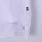 Nautica Jeans Co. Mens L Polo Shirt White Cotton Blue Summer Print Detailed Buttons
