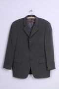 Hugo James Mens 52 M Blazer Slate Grey Retro Natural Stretch Spain Single Breasted Jacket