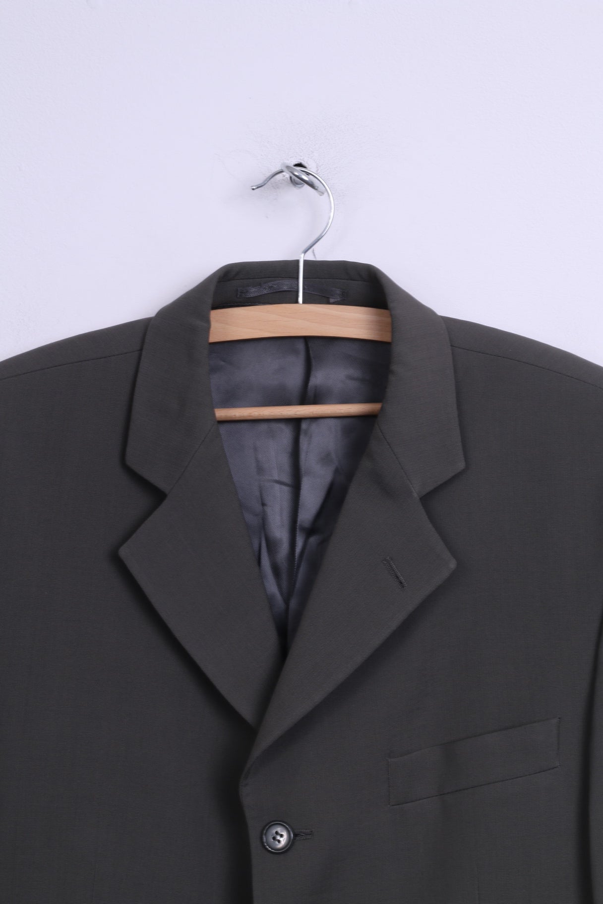 Hugo James Mens 52 M Blazer Slate Grey Retro Natural Stretch Spain Single Breasted Jacket