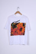 Coralina Corelli T-Shirt Femme 42 L Coton Blanc GraphicFlower