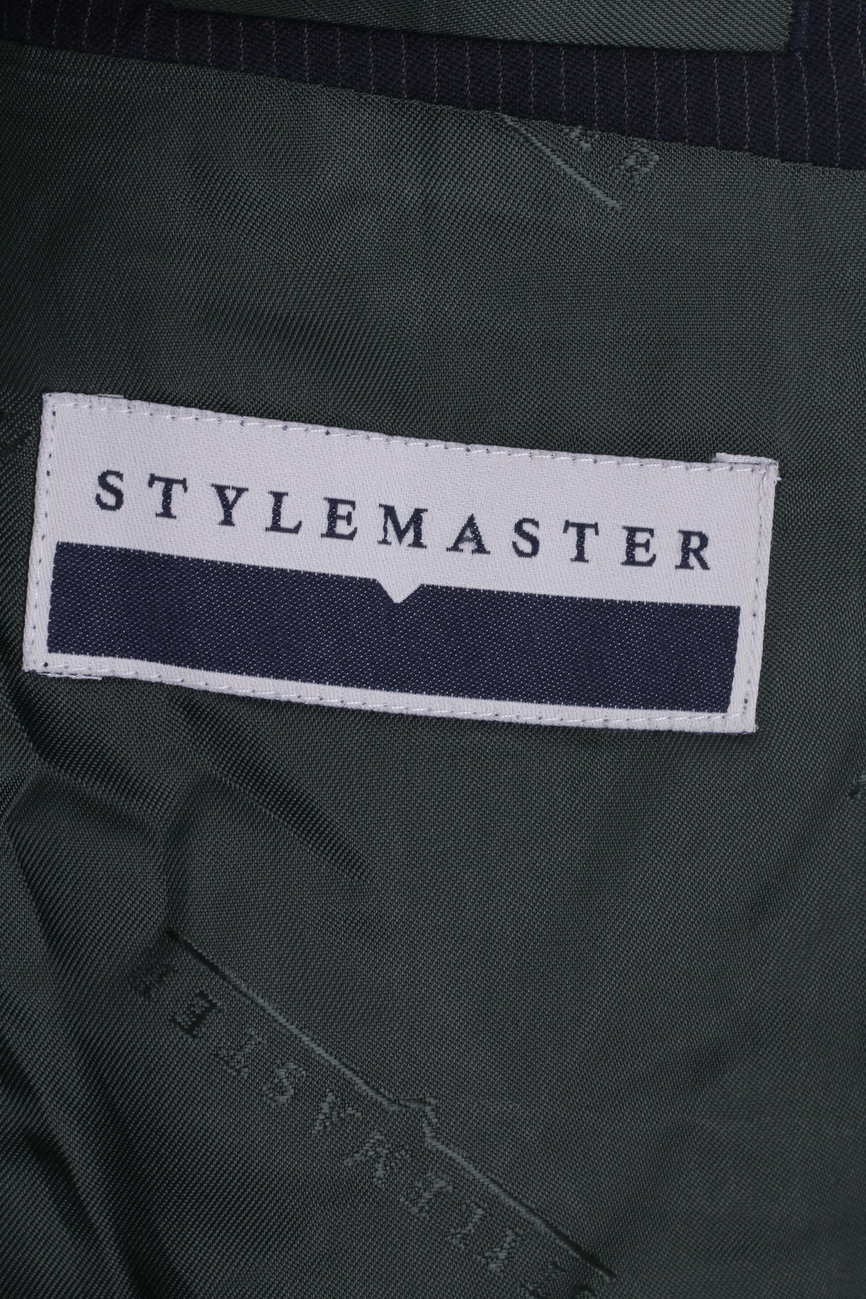 Stylemaster Mens 52 XL Blazer Single Breasted Striped Navy Wool