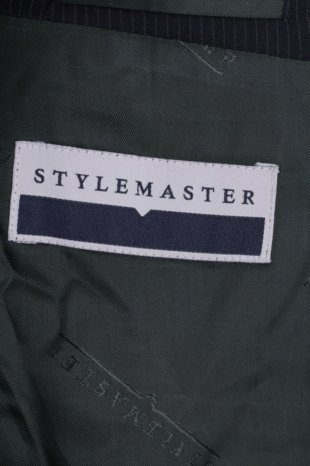 Stylemaster Mens 52 XL Blazer Single Breasted Striped Navy Wool