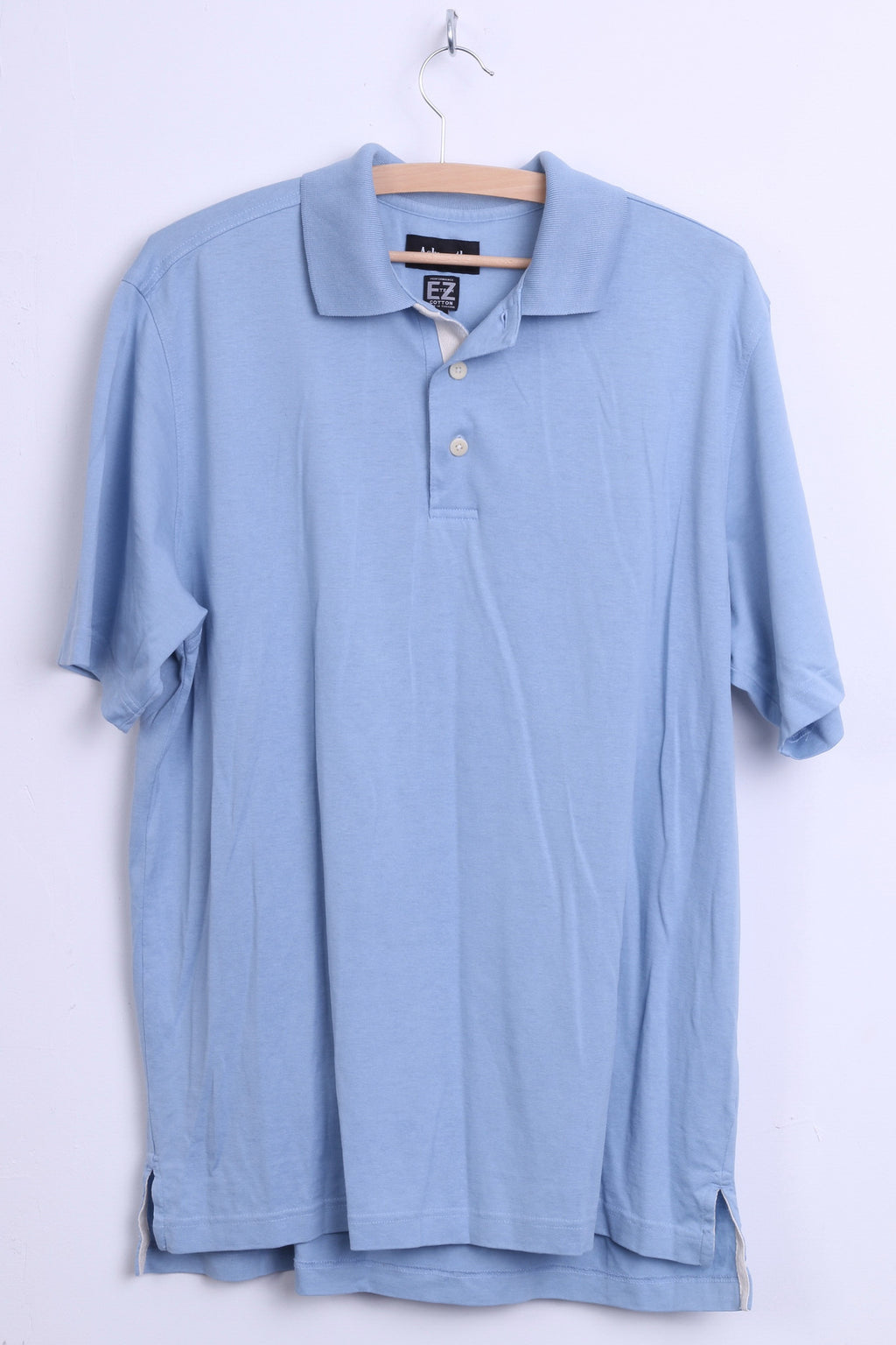 Ashworth Mens M Polo Shirt Classic Cotton Blue Performance Tech - RetrospectClothes