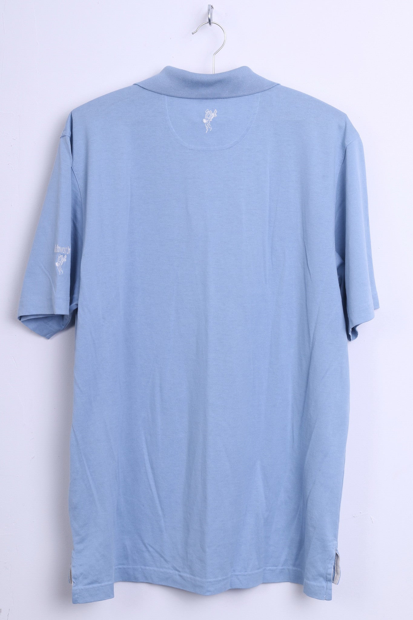 Ashworth Mens M Polo Shirt Classic Cotton Blue Performance Tech - RetrospectClothes