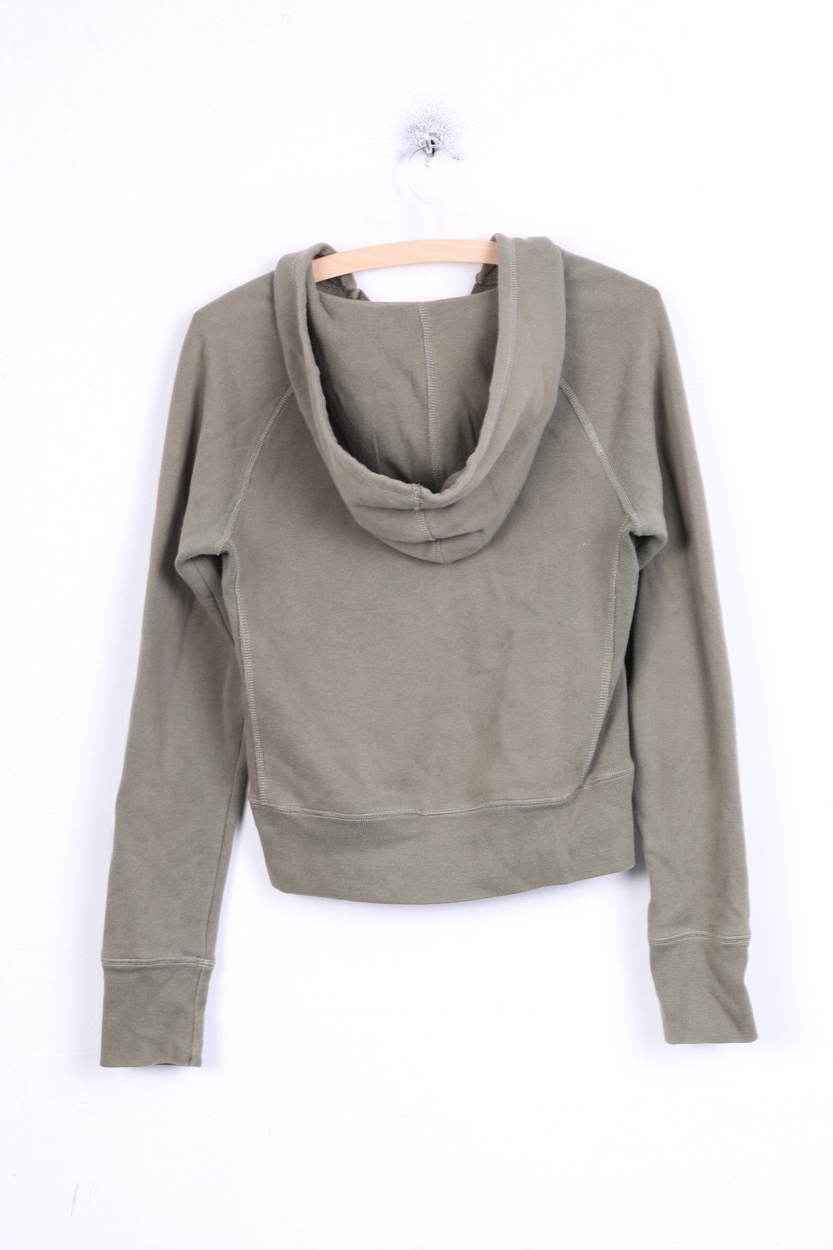Abercrombie 1892 Womens M Sweatshirt Jumper Hood Khaki Cotton