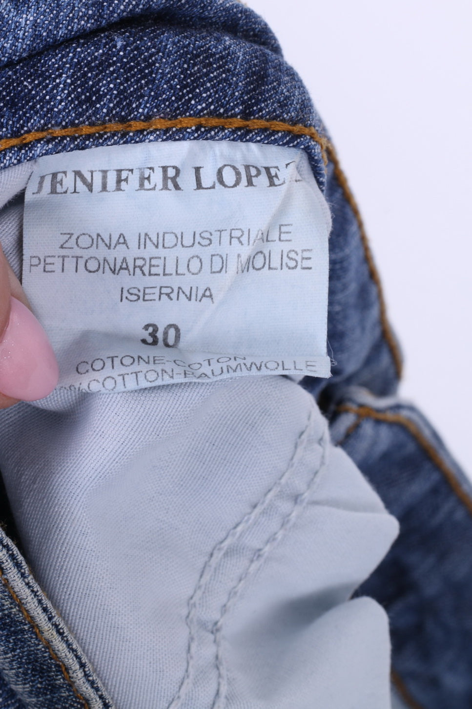 Jenifer Lopez Pantaloni da donna 30 Jeans in cotone denim Blu JLO dettagliato