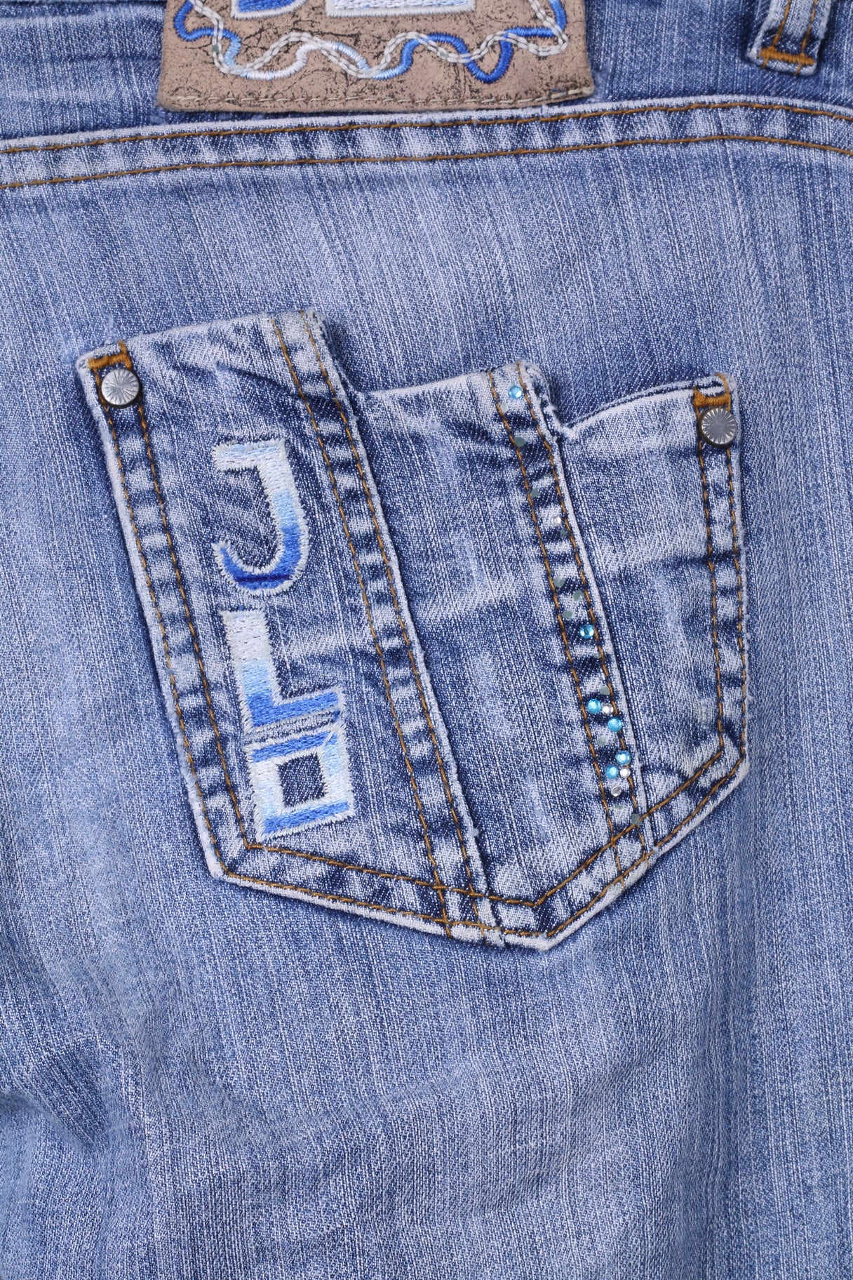 Jenifer Lopez Pantalon 30 Femme Denim Coton Jeans Bleu JLO Détaillé