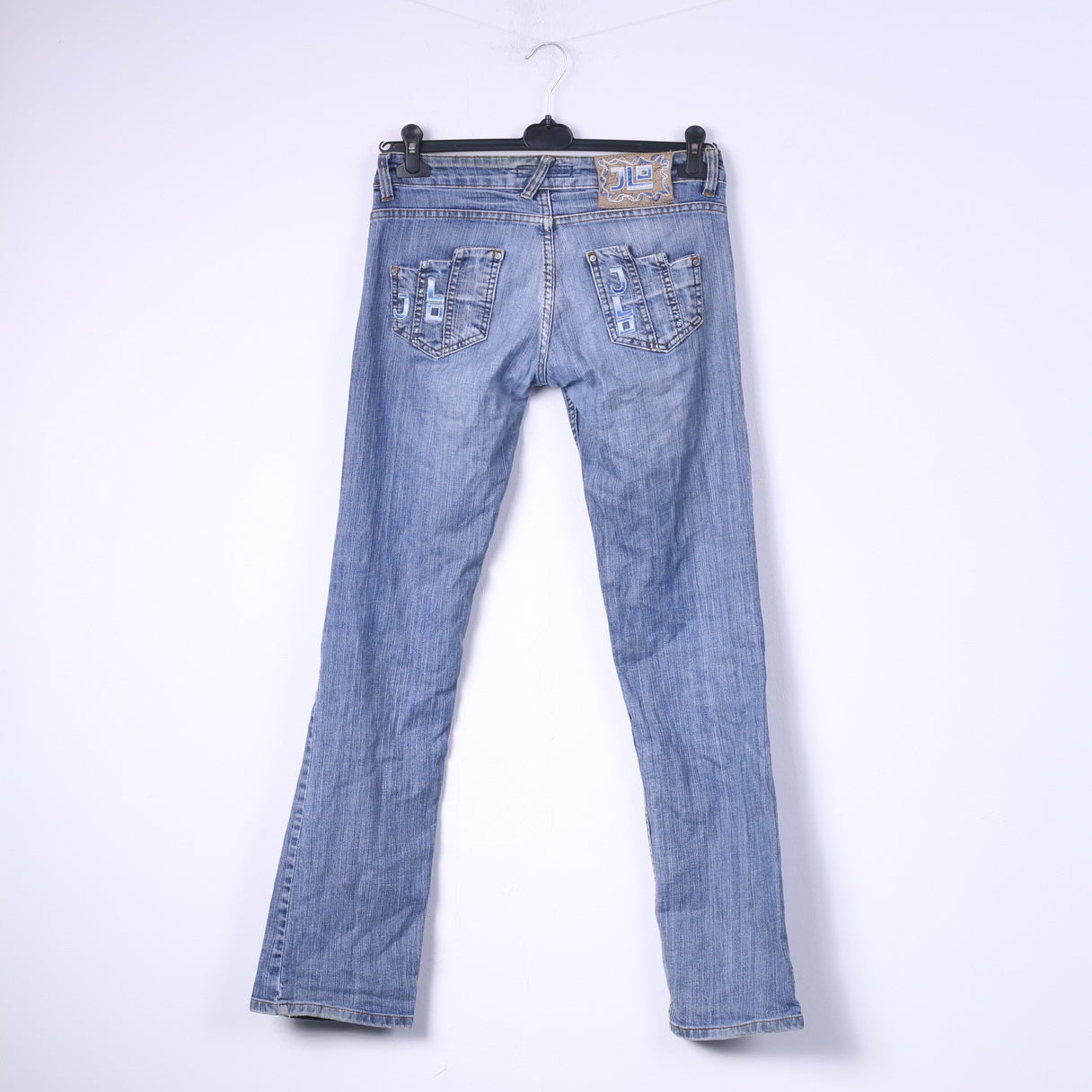 Jenifer Lopez Pantaloni da donna 30 Jeans in cotone denim Blu JLO dettagliato