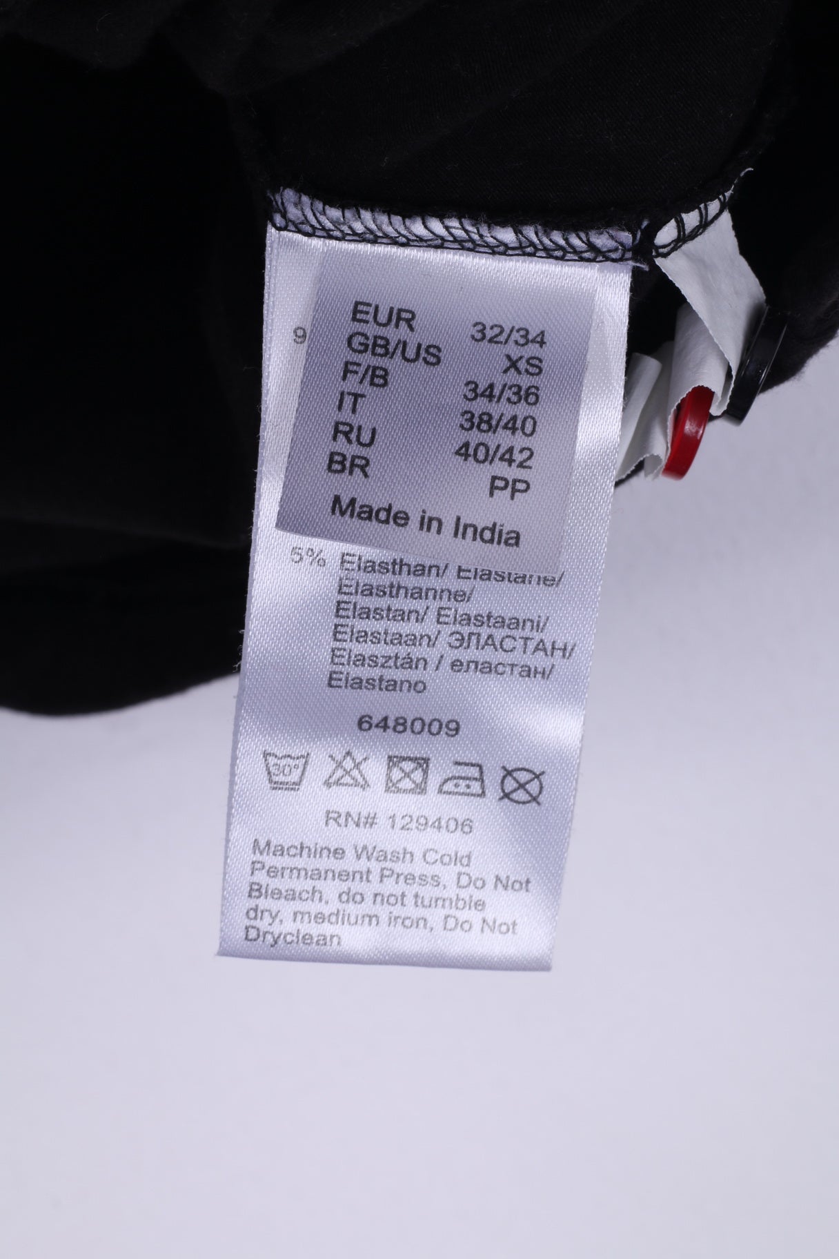 John Baner Chemise à capuche en coton noir pour femme 32/34 XS 