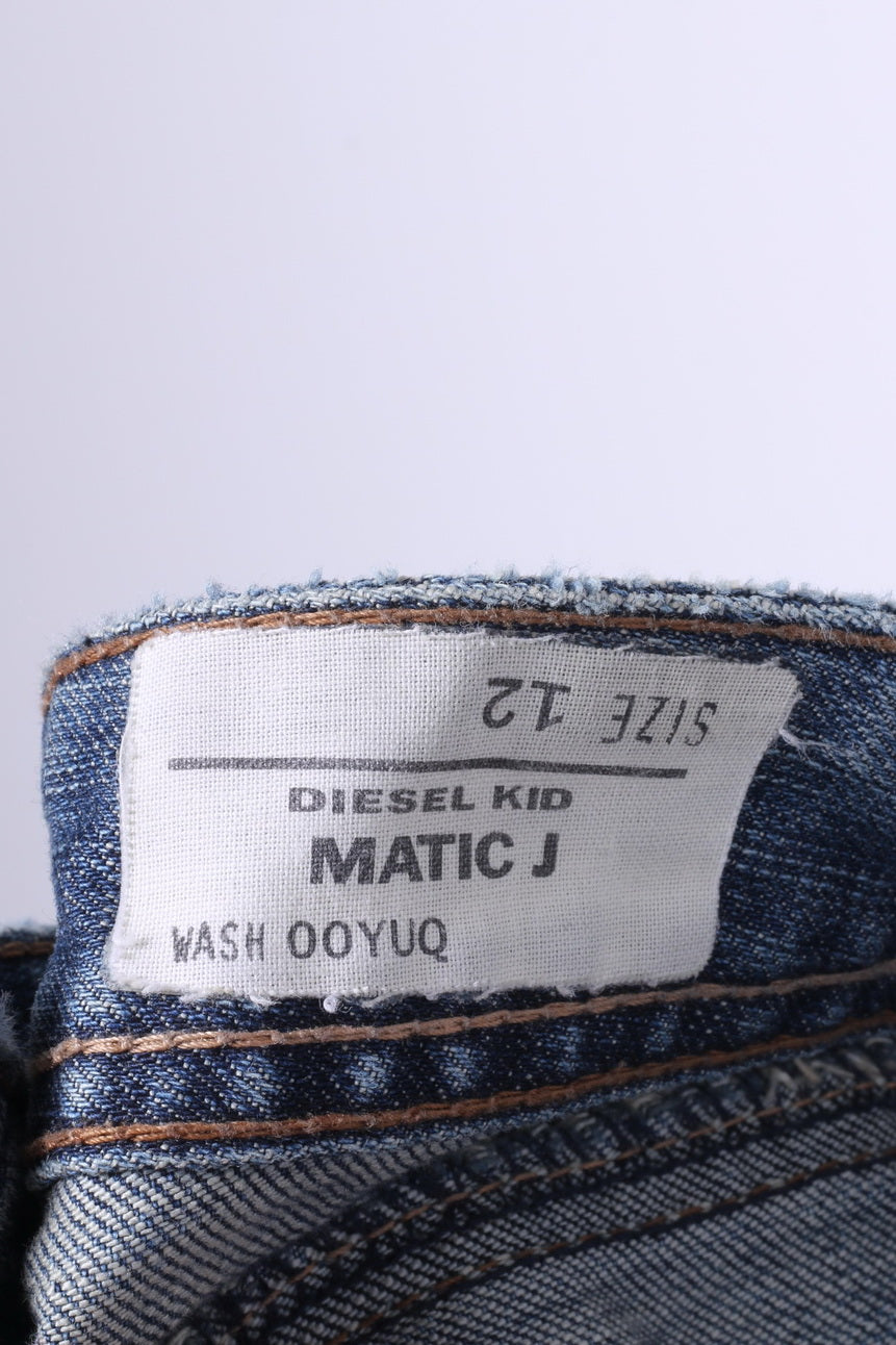 Diesel Kid Grils 12 Age Trousers Cotton Blue Matic J Wash 00YUQ Denim Jeans