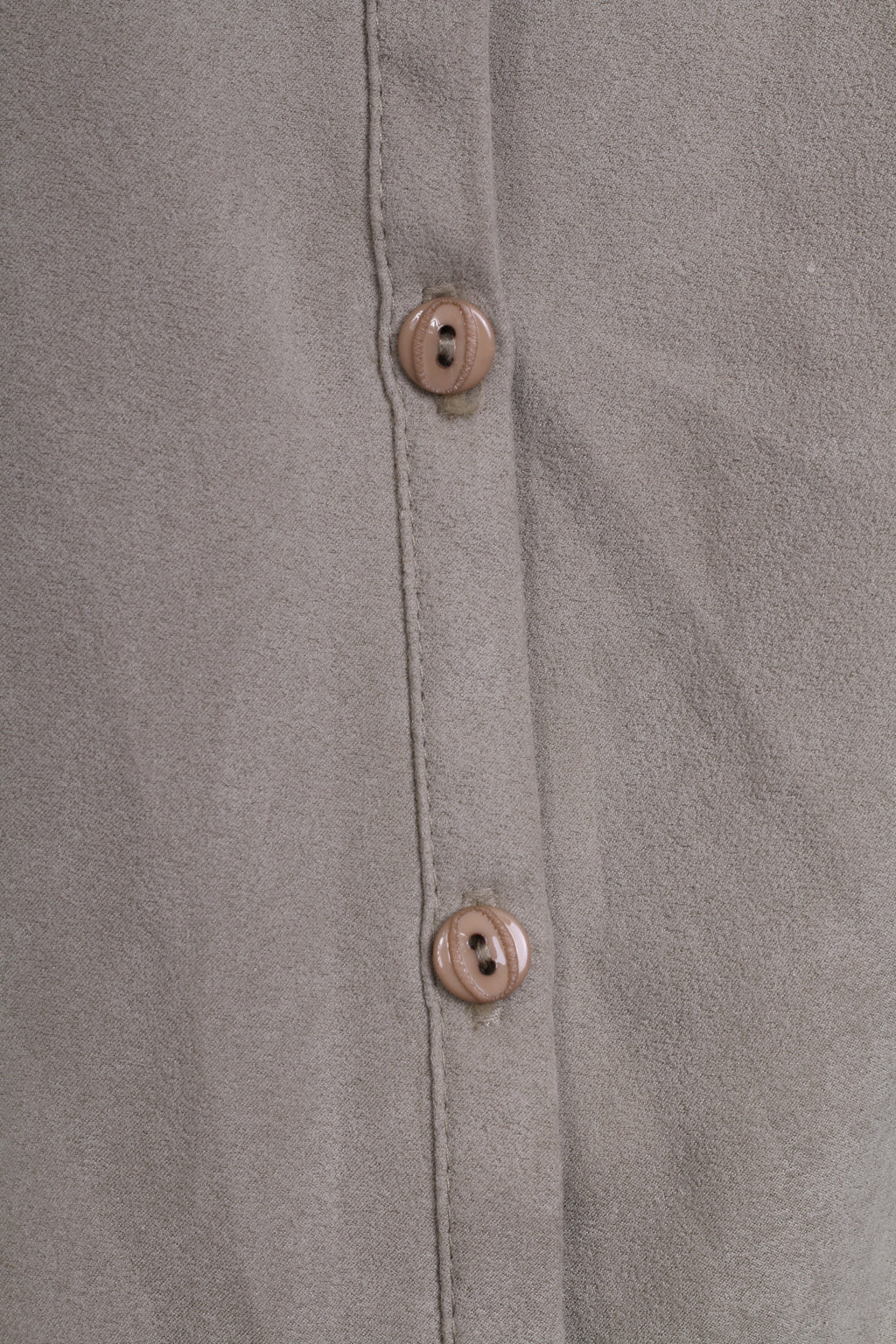 Womens 42 L/XL Suede Blouse Shirt Light Khaki 3/4 Sleeves Top - RetrospectClothes