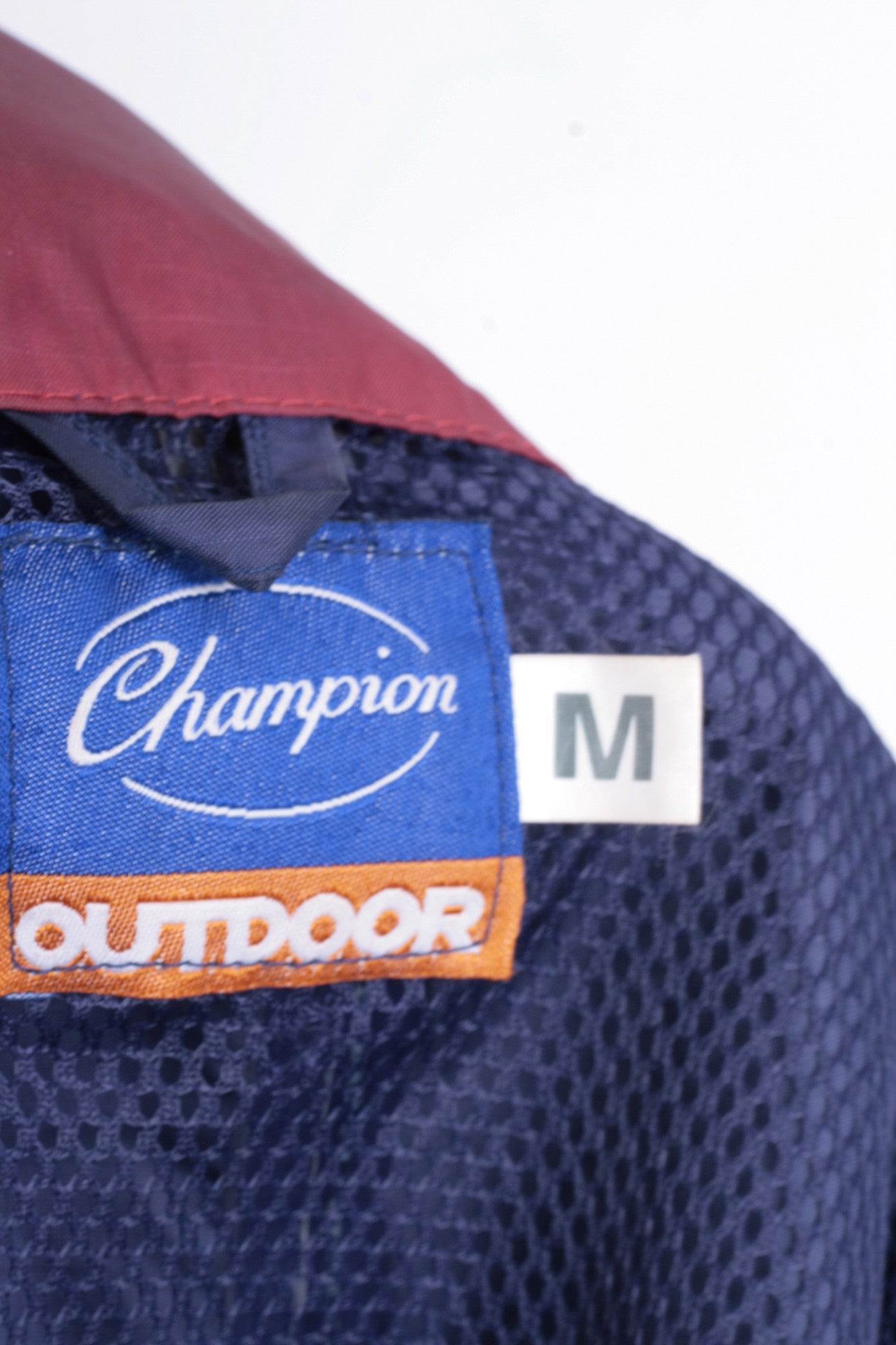 Champion Mens M Jacket Parka Outdoor Hood Navy Blue Full Zipper Waterproof - RetrospectClothes