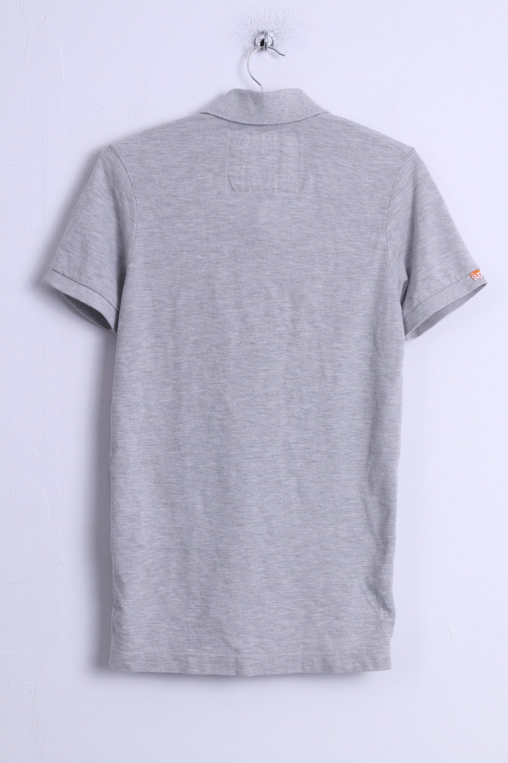 Superdry Polo S Homme Gris Coton Boutons Détaillés Japon Ajusté