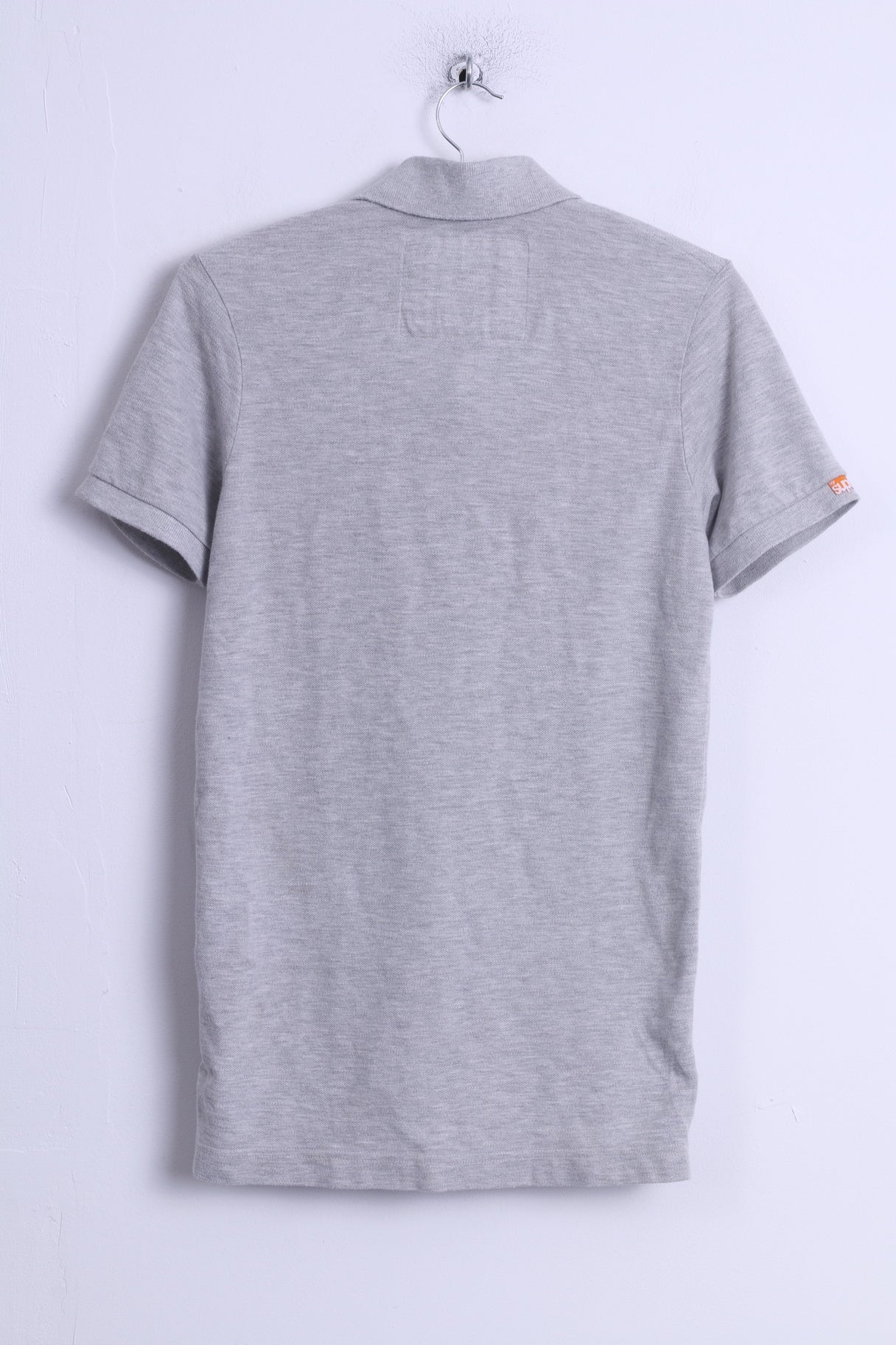 Superdry Polo S Homme Gris Coton Boutons Détaillés Japon Ajusté