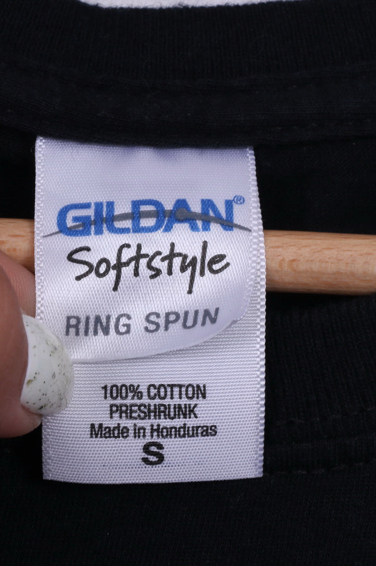 T-shirt da uomo Gildan S in cotone nero con grafica Cheer &amp; Dance Germany Top 