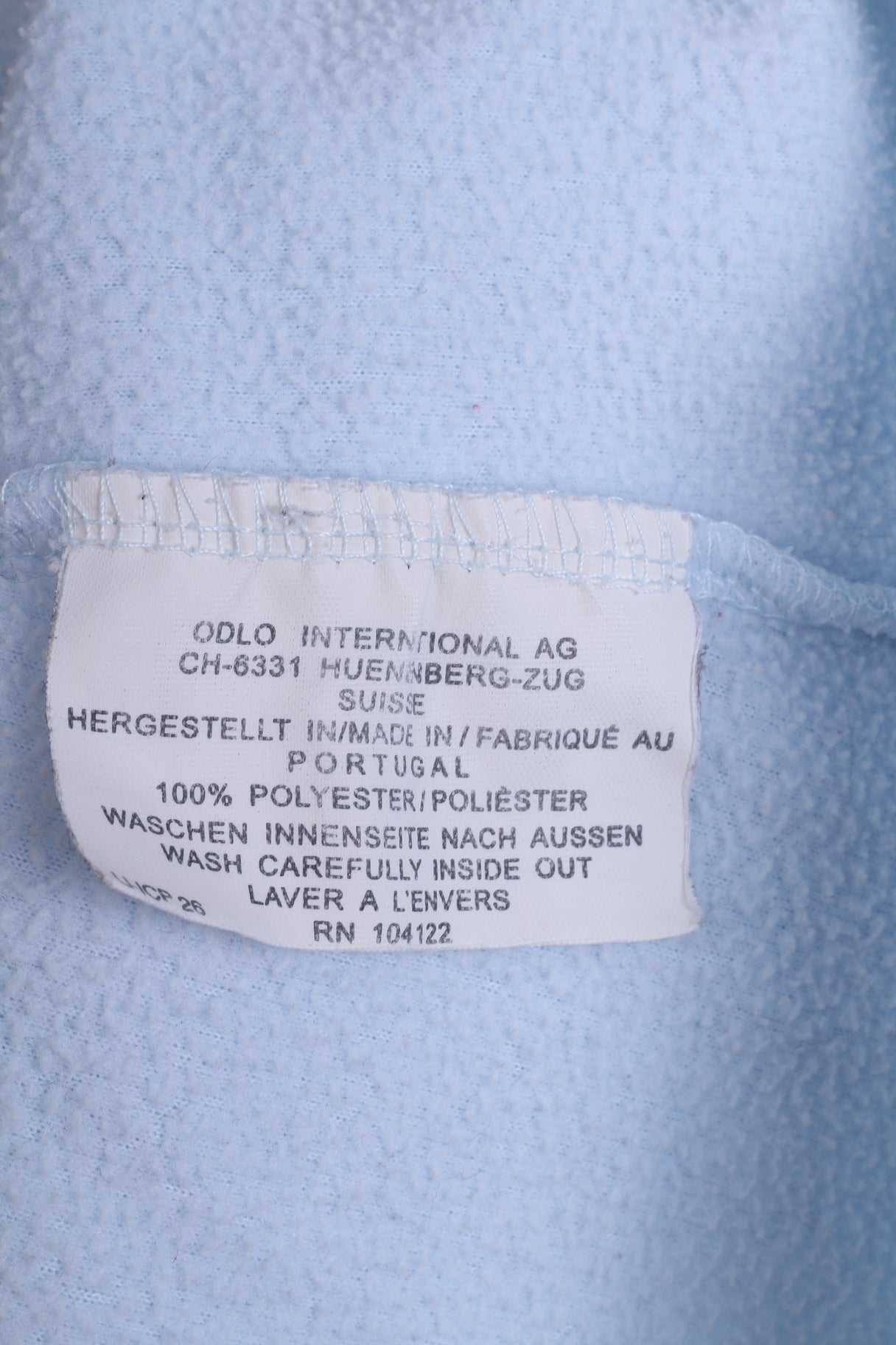Odlo Haut polaire XL pour femme Bleu Col zippé Haut d'extérieur