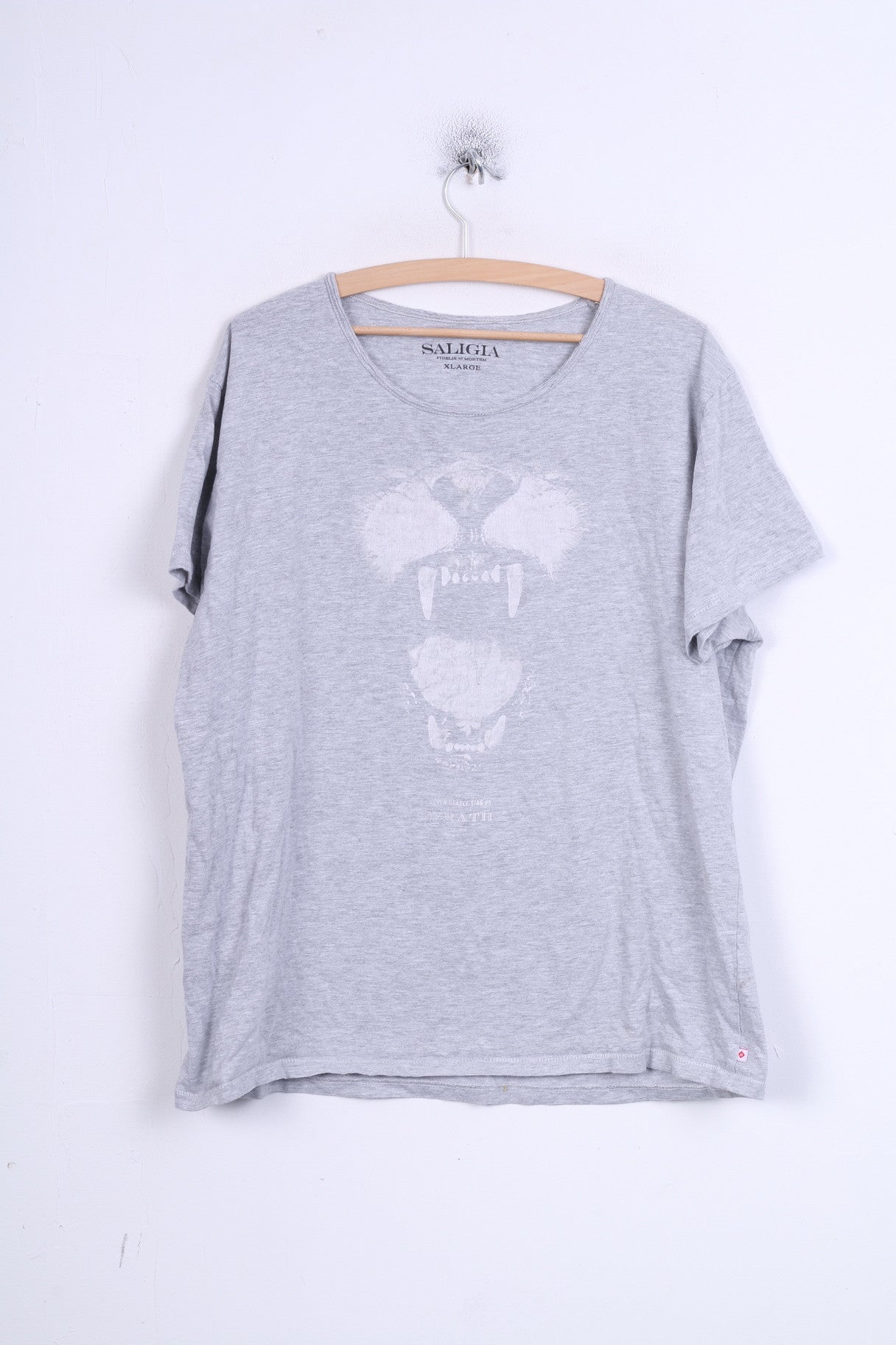 SAILIGIA Camicia Uomo XL Girocollo Tiger Lager157 Cotone Grigio