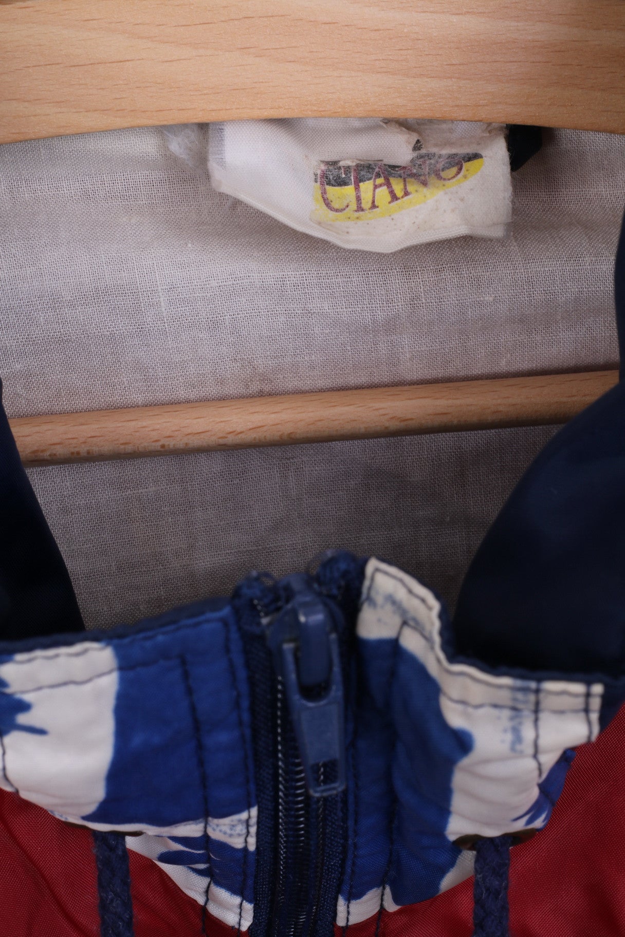 Luciano Womens L Jacket Festival Vintage Coupe-Vent Capuche Cachée