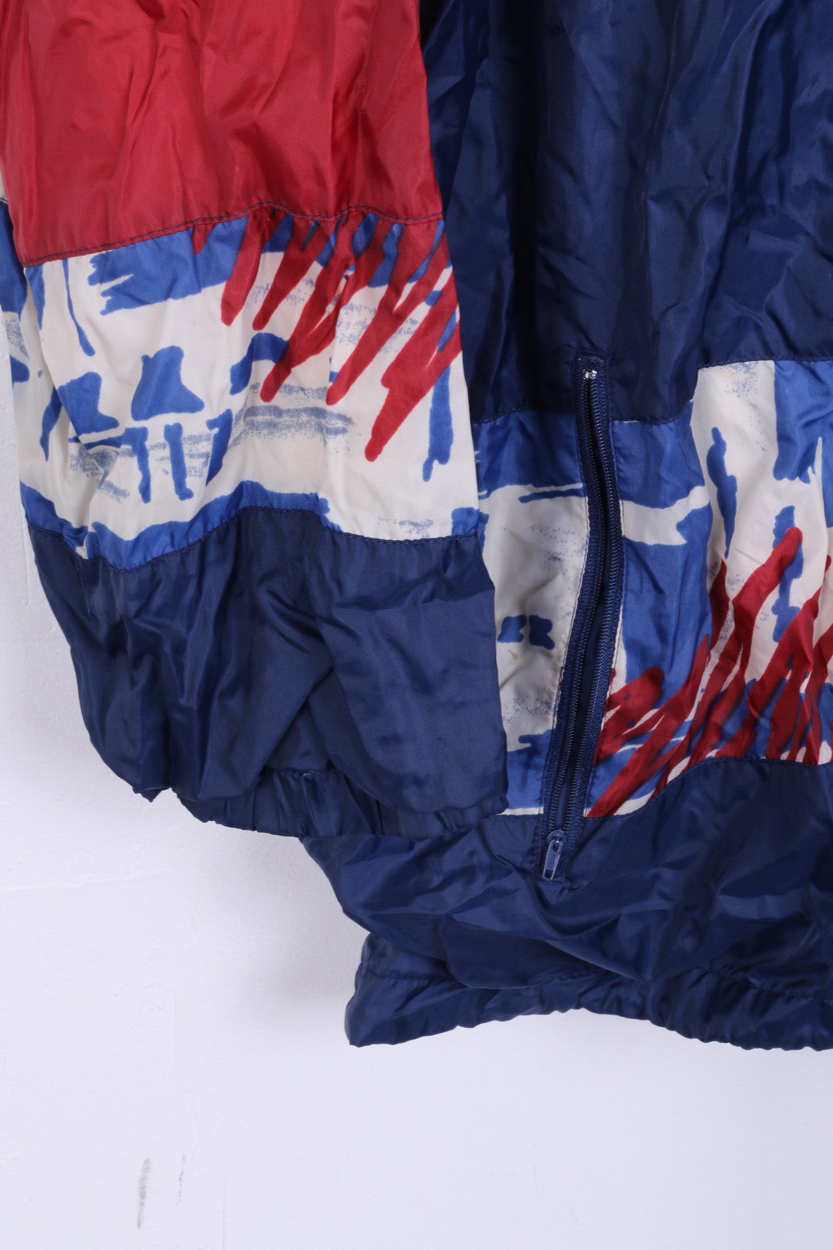 Luciano Womens L Jacket Festival Vintage Coupe-Vent Capuche Cachée