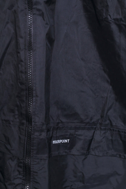 HIGH POINT Mens M Jacket Black Waterproof System Hood Nylon - RetrospectClothes