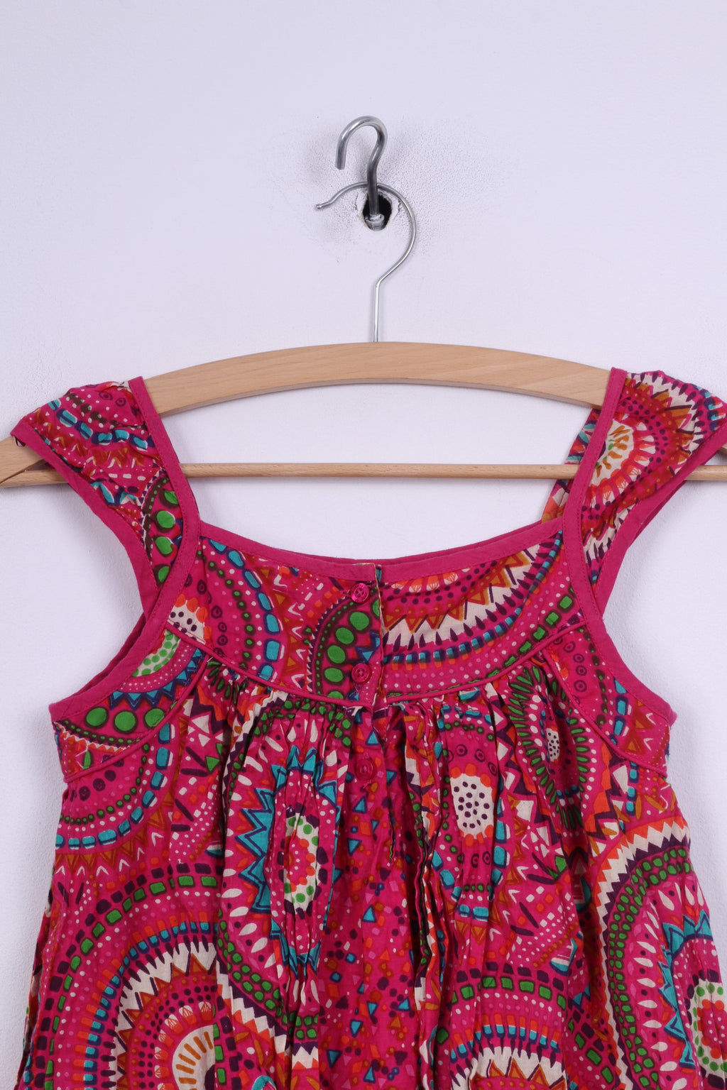 Historie De Fleur by Tom &amp; Jo Girls 8 Age Dress Rose Coton Multi Imprimé 