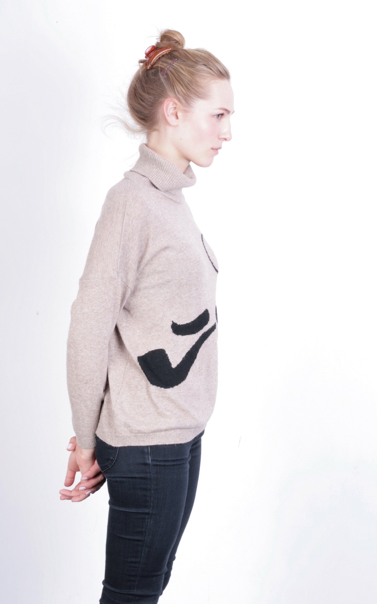 Zara Knit Women's S Jumper Beige Turtle Neck Italy Soft Sweater - RetrospectClothes