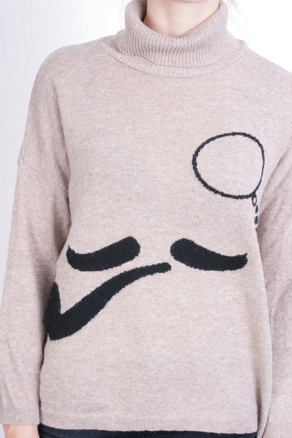 Zara Knit Women's S Jumper Beige Turtle Neck Italy Soft Sweater - RetrospectClothes