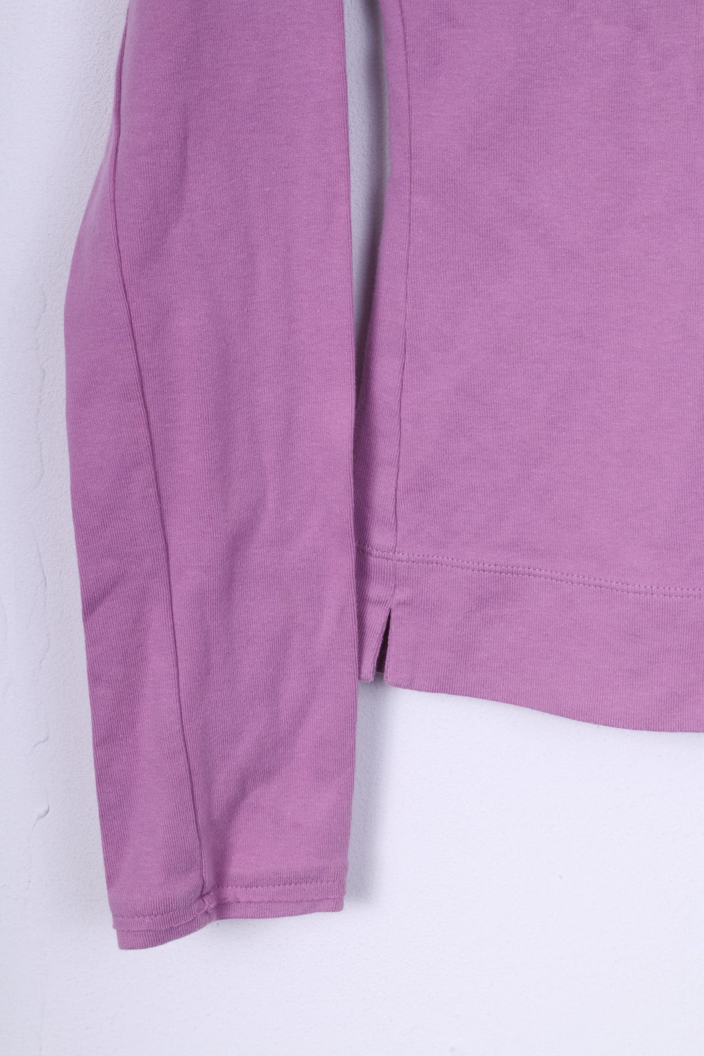Gas Jeans Womens S Shirt Lilac Long Sleeve V Neck Cotton Popper Button