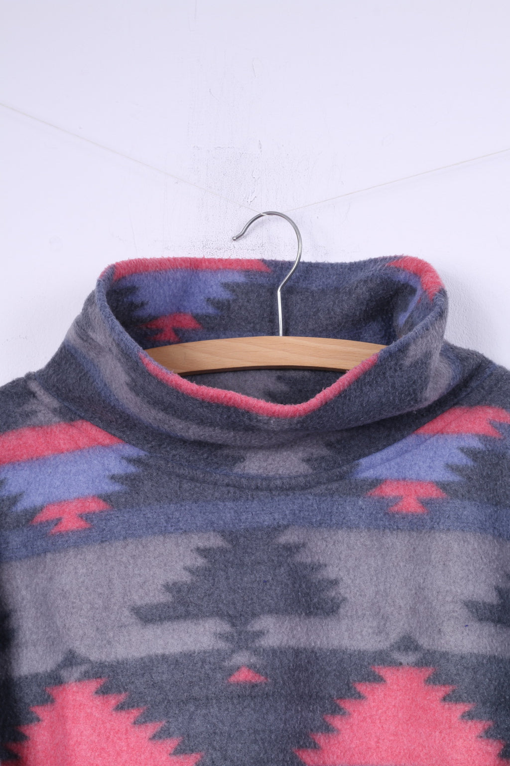 C&A Womens 38/40 M Fleece Top Sweatshirt Grey/Pink Top Sportswear