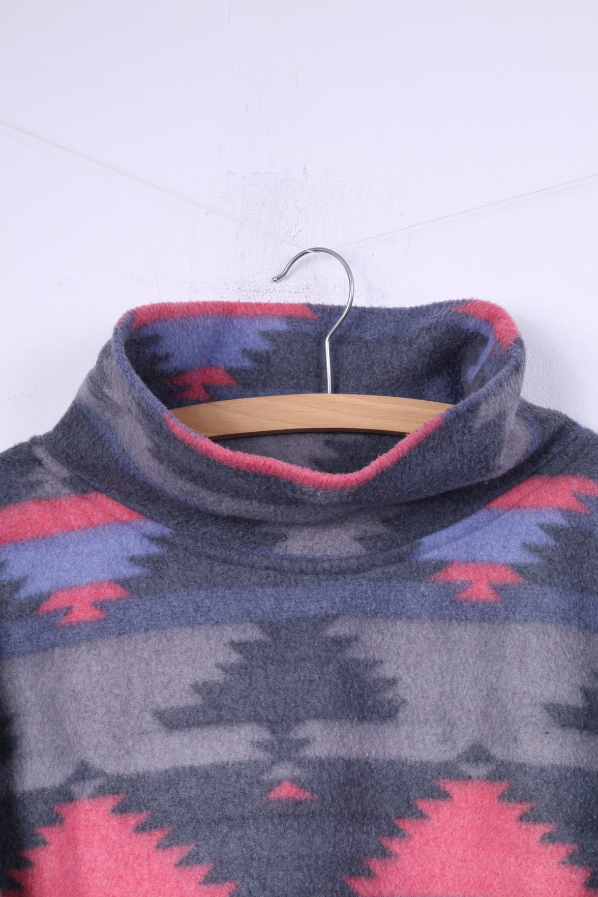 C&A Womens 38/40 M Fleece Top Sweatshirt Grey/Pink Top Sportswear