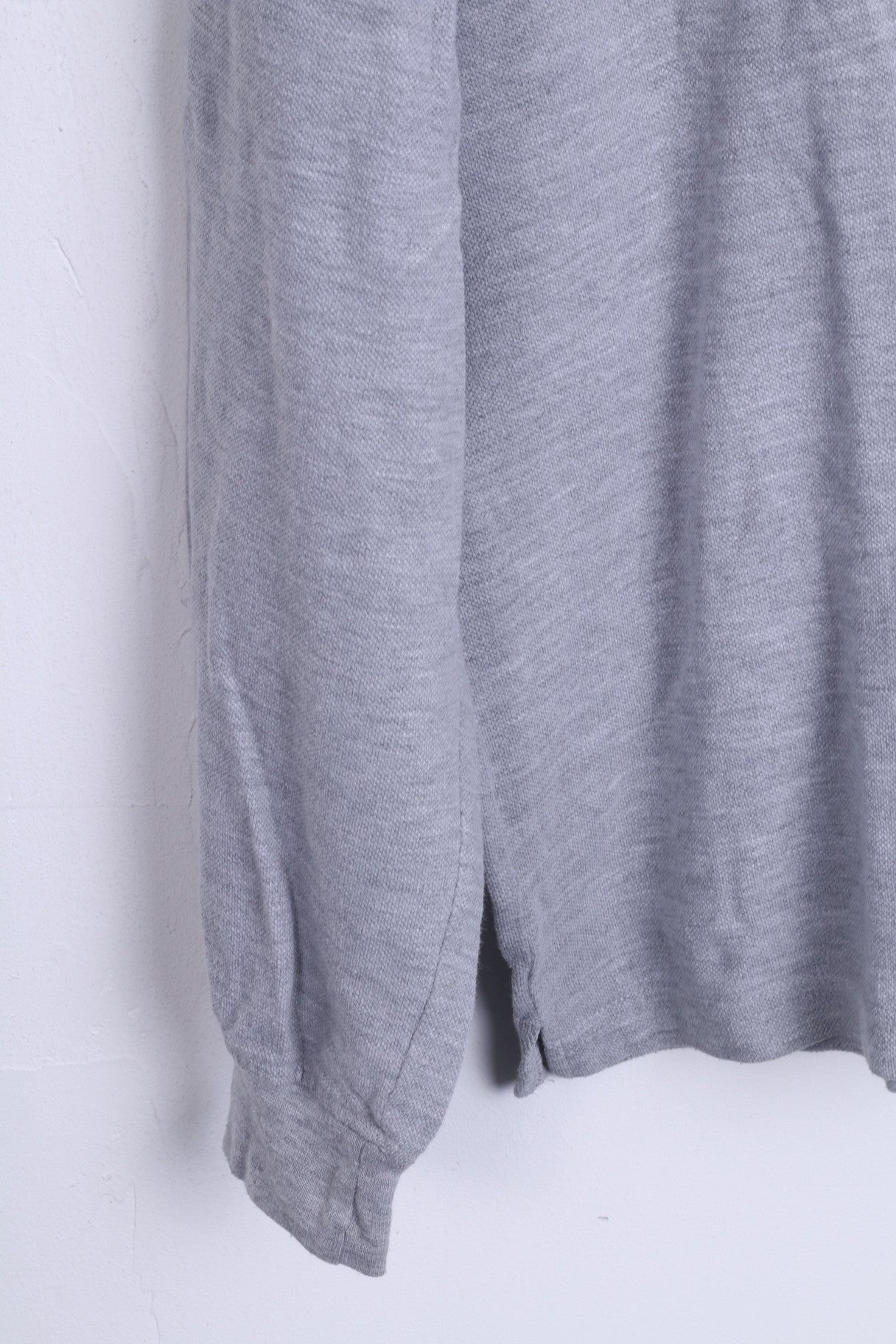 CHIEMSSEE Natural Mens XL Polo Shirt Grey Cotton Long Sleeve - RetrospectClothes