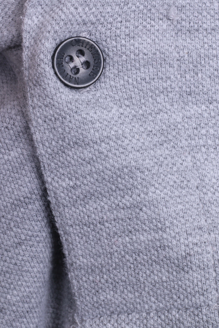 CHIEMSSEE Natural Mens XL Polo Shirt Grey Cotton Long Sleeve - RetrospectClothes