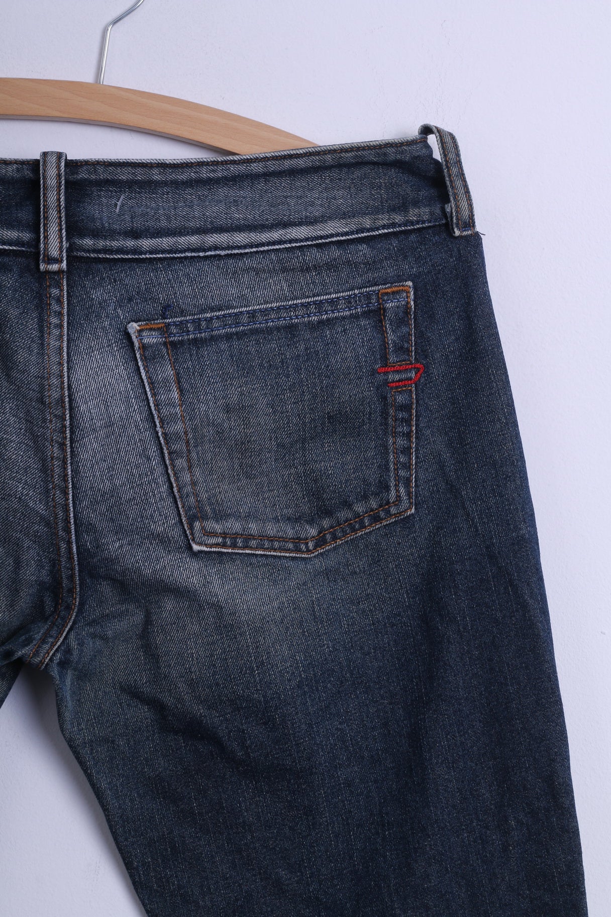 Diesel Industry Womens 31 Trousers Jeans Ble Denim Cotton Low Waist