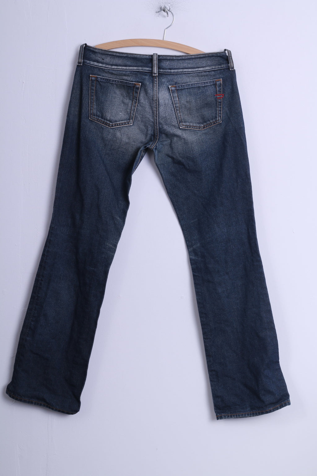 Diesel Industry Womens 31 Trousers Jeans Ble Denim Cotton Low Waist