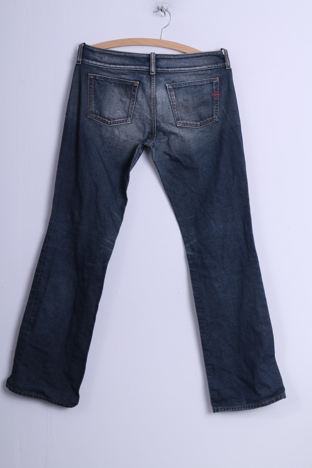 Diesel Industry Womens 31 Trousers Jeans Ble Denim Cotton Low Waist