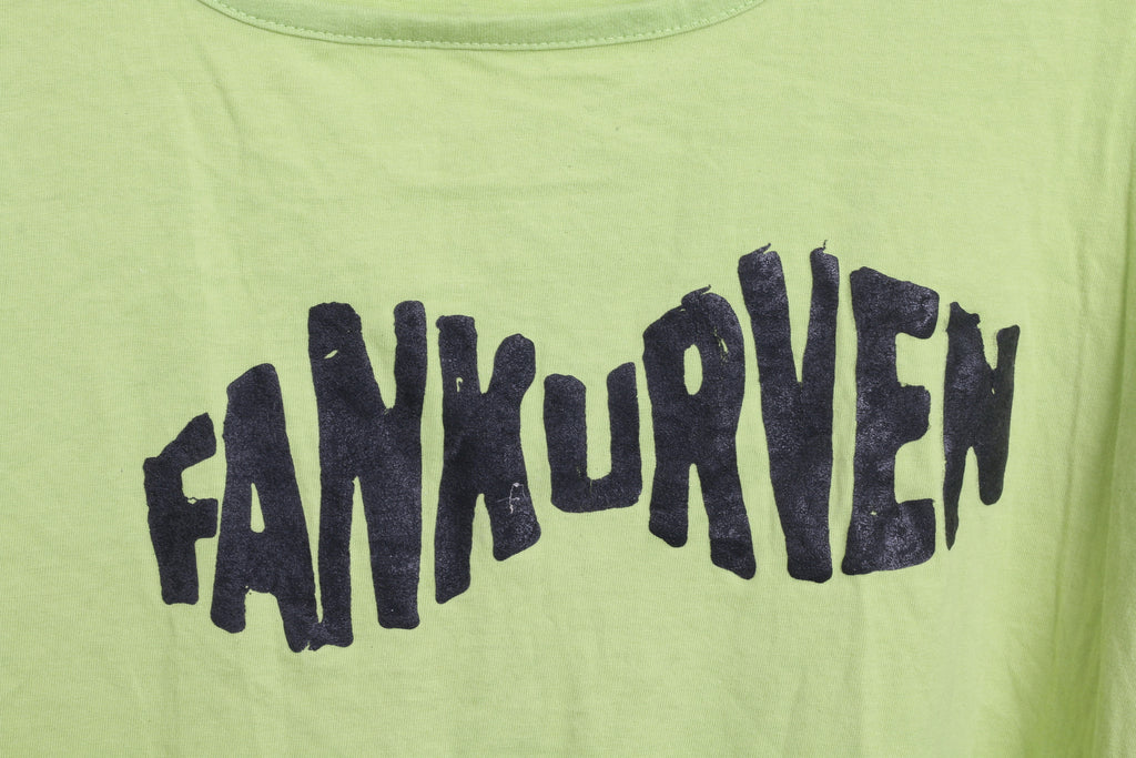 Queen -Size Womens 2XL 48/50 Shirt Neo Green Fringe Fankurven Cotton Festival Vintage 90s - RetrospectClothes
