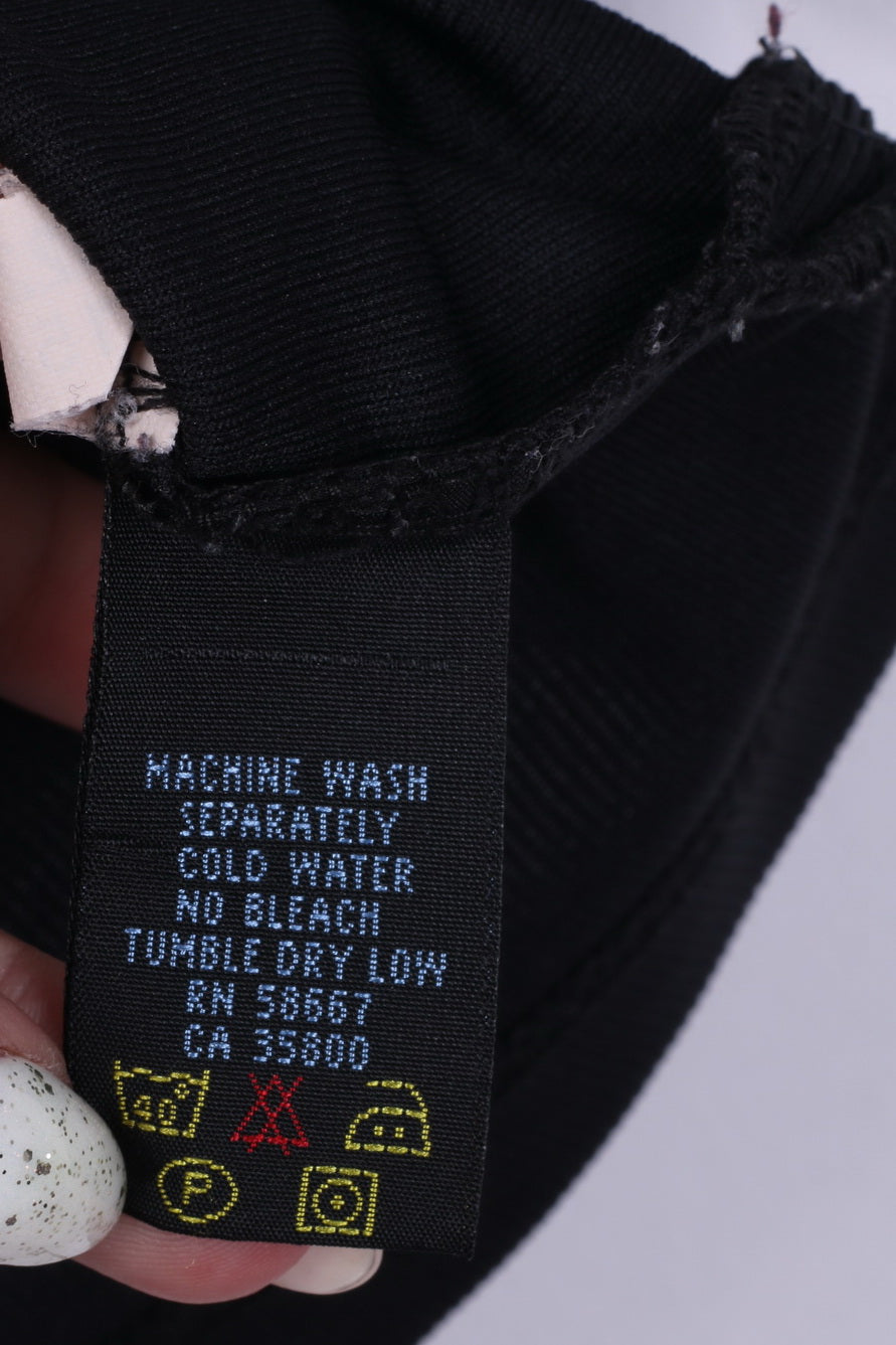 Reaction Kenneth Cole Chemise décontractée pour homme L (M) Noir avec boutons détaillés 