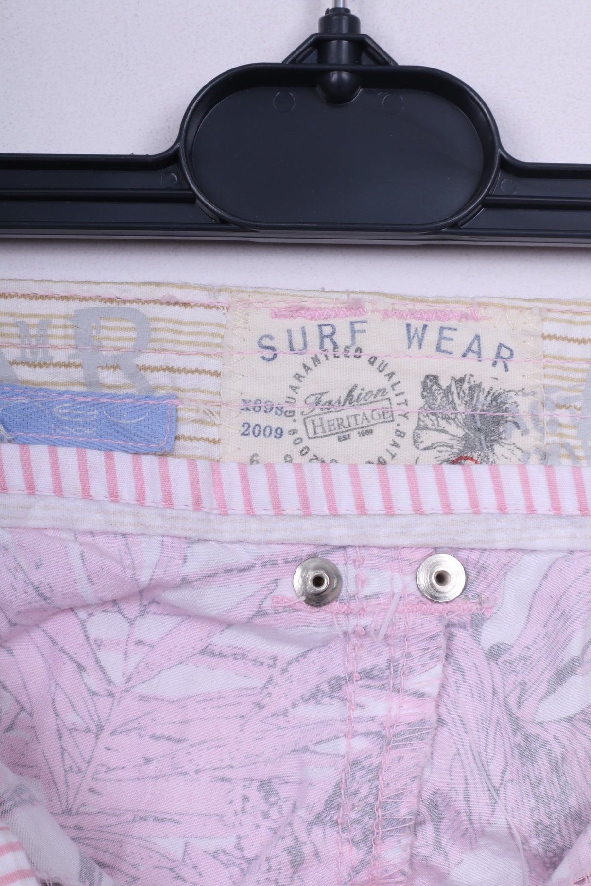 New Look Womens 16 44 Shorts Pantaloni Pink Surf Wear Cotton Flower Print Beach