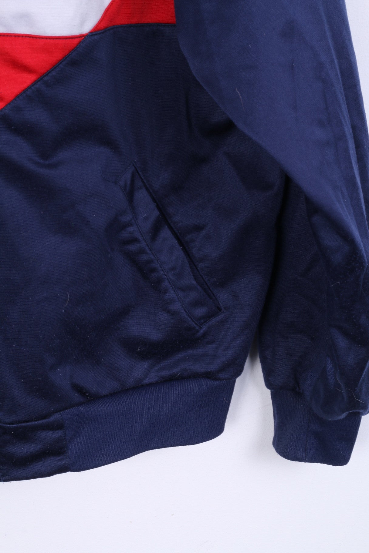 Mens M Track Top Jacket Sport Sweatshirt Navy Blue Training Vintage