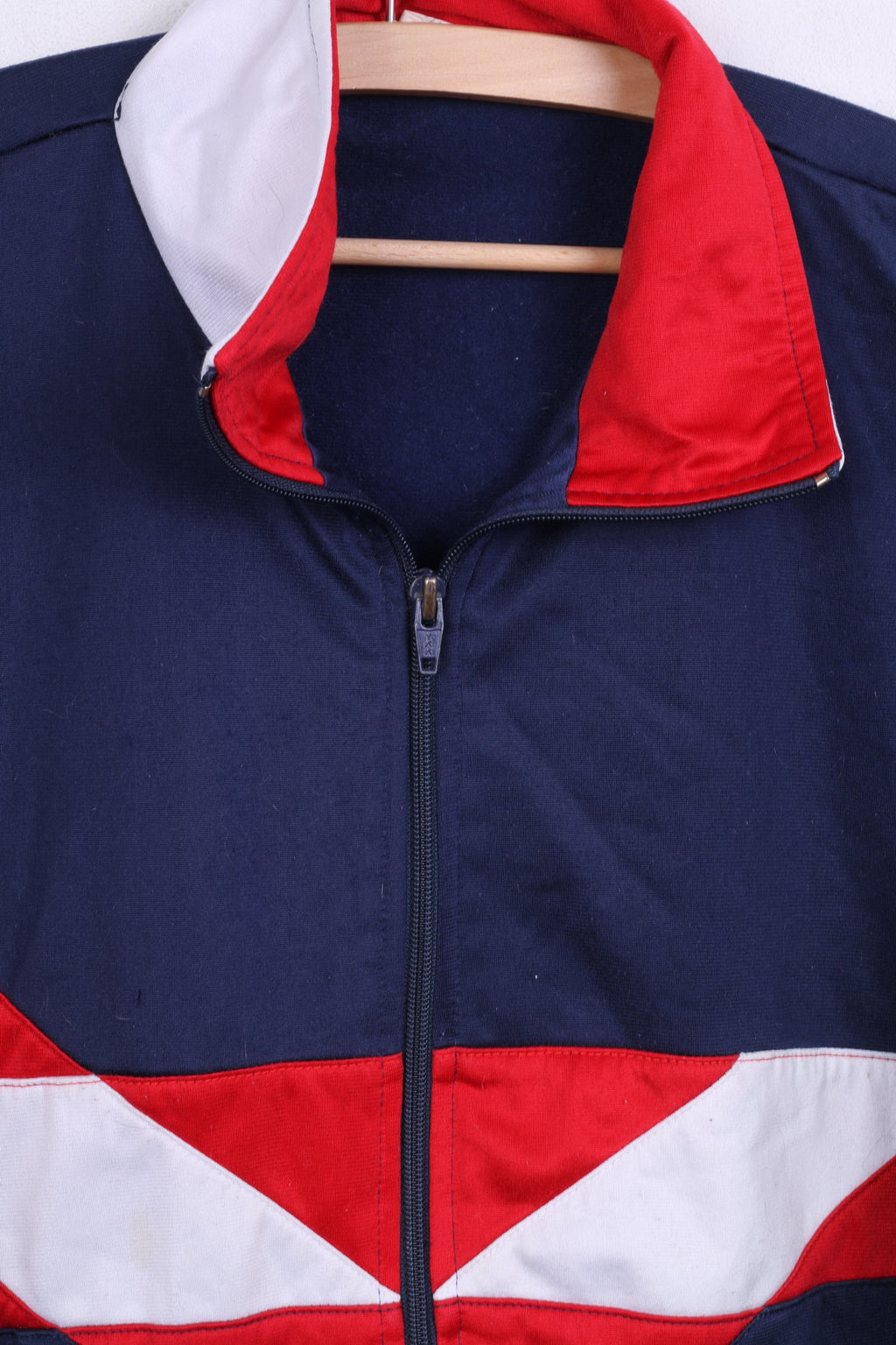 Mens M Track Top Jacket Sport Sweatshirt Navy Blue Training Vintage