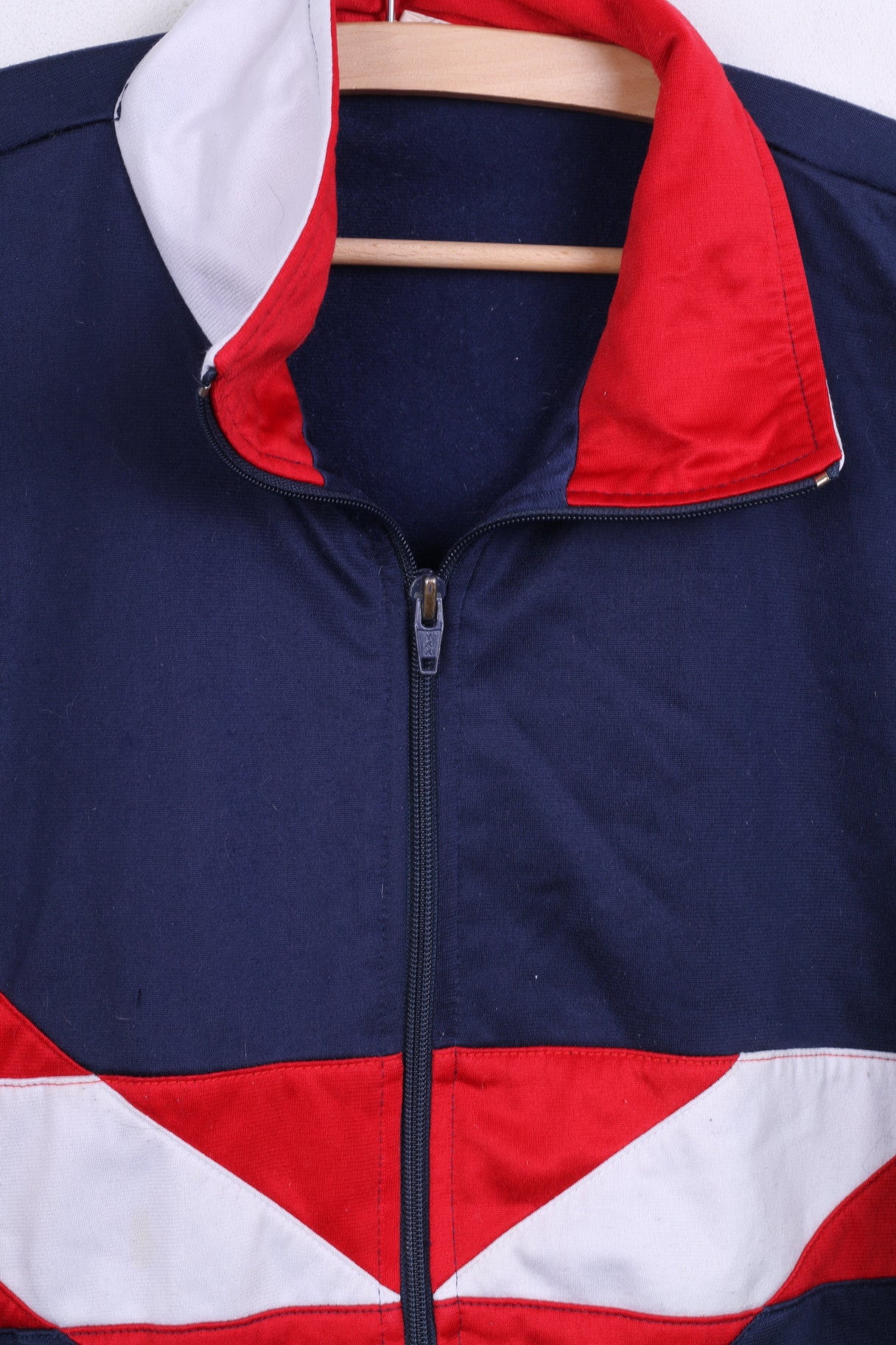 Mens M Track Top Jacket Sport Sweatshirt Navy Blue Training Vintage