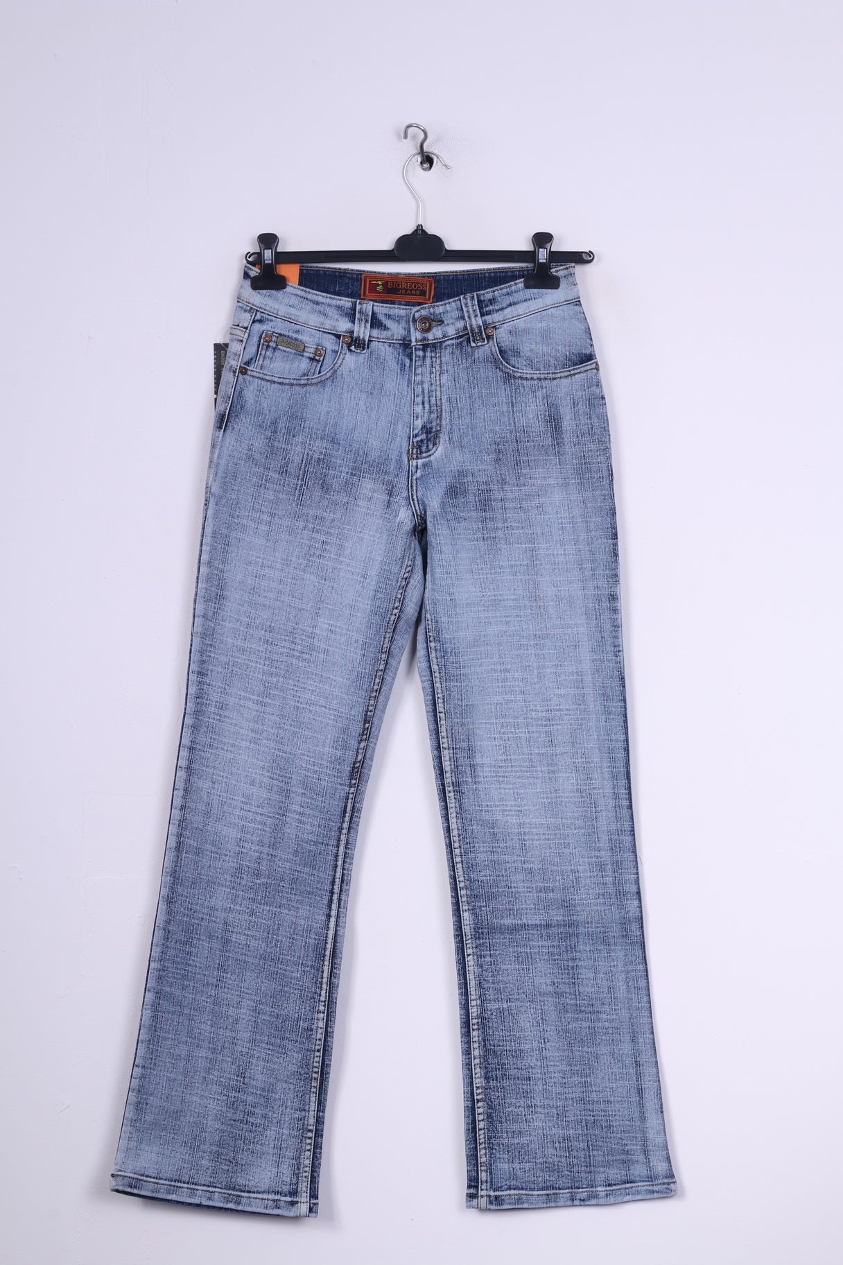 New Big Reoss Mens W31 L33 Trousers Blue Jeans Washed Look Pants