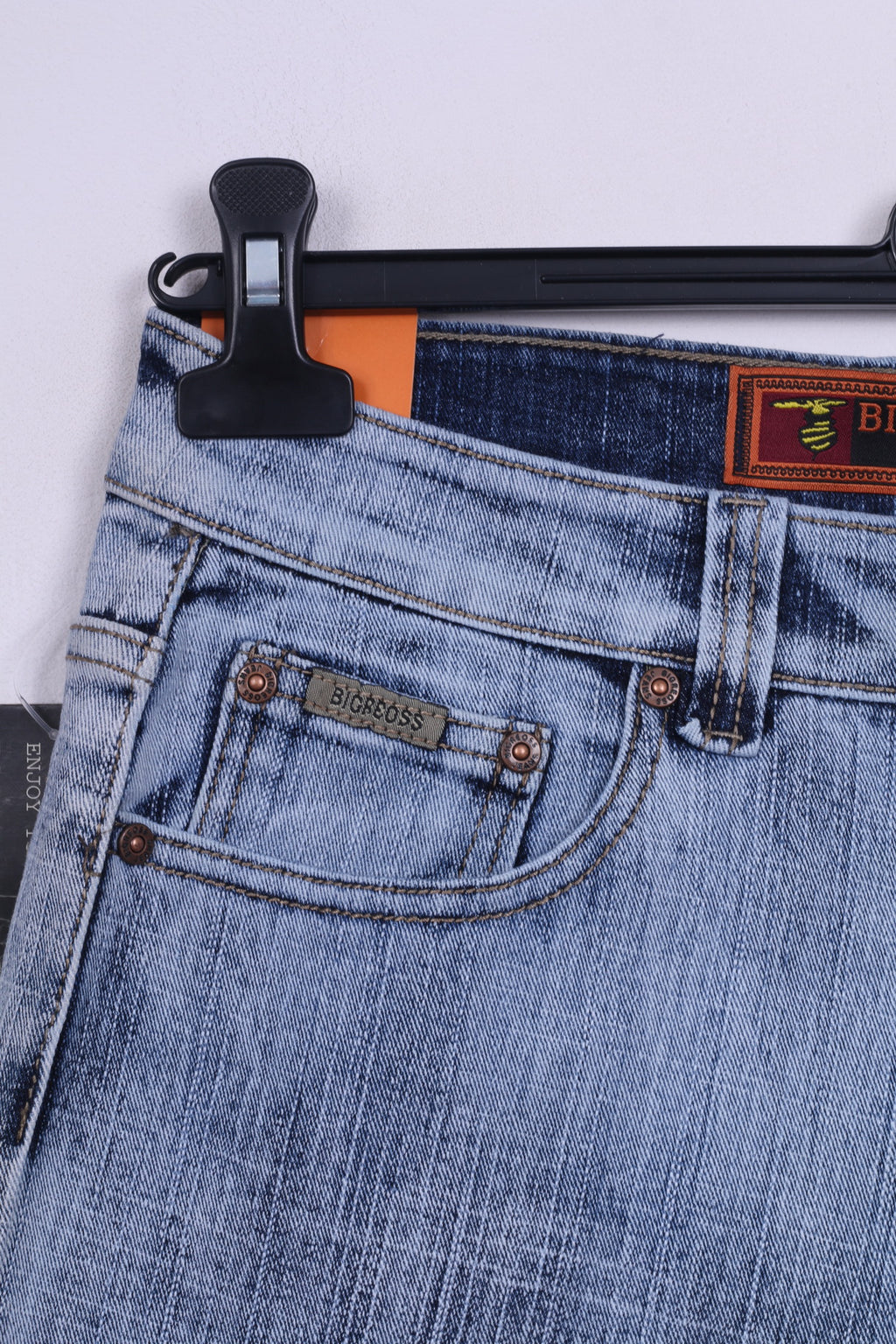 New Big Reoss Mens W31 L33 Trousers Blue Jeans Washed Look Pants