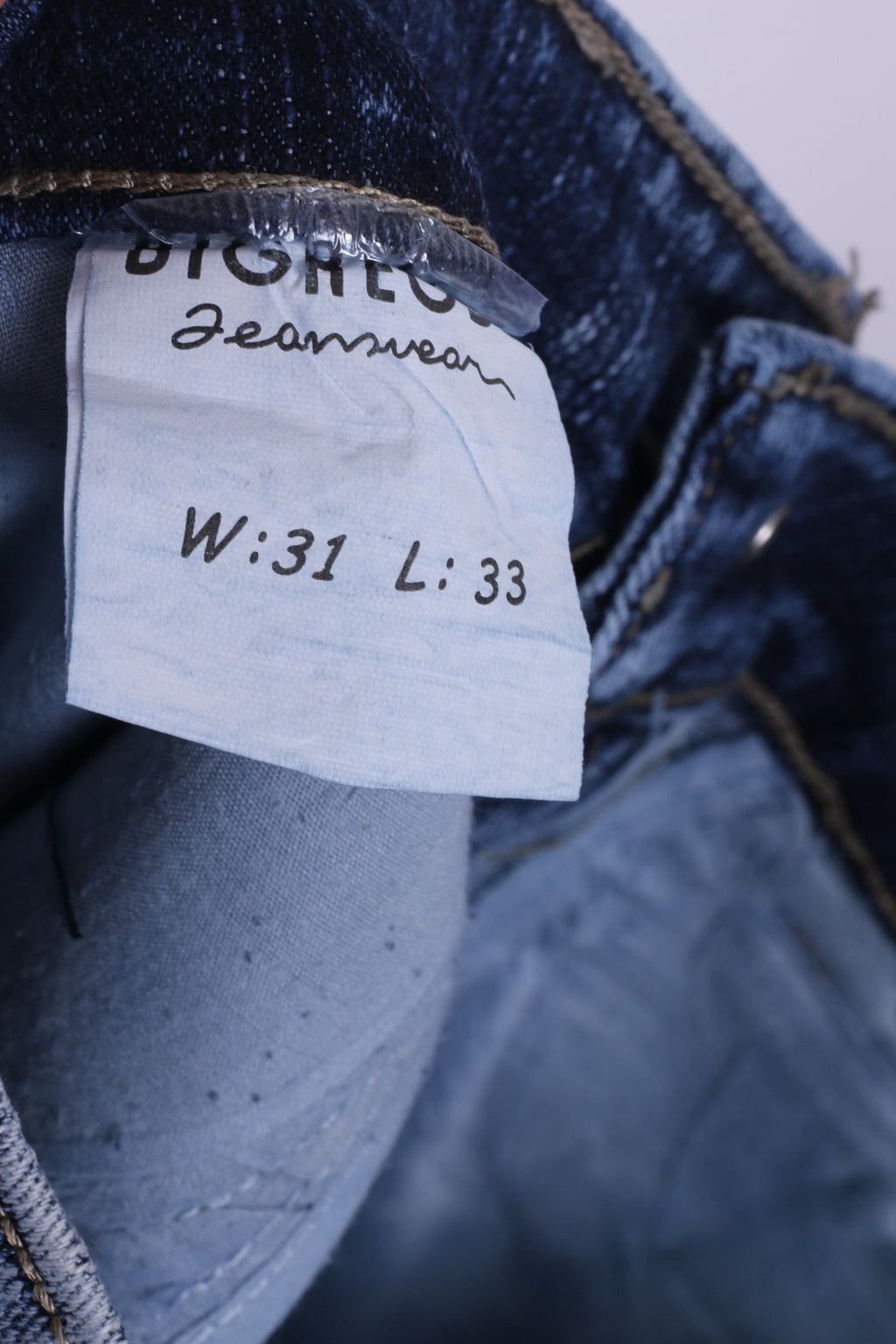 New Big Reoss Mens W31 L33 Trousers Blue Jeans Washed Look Pants