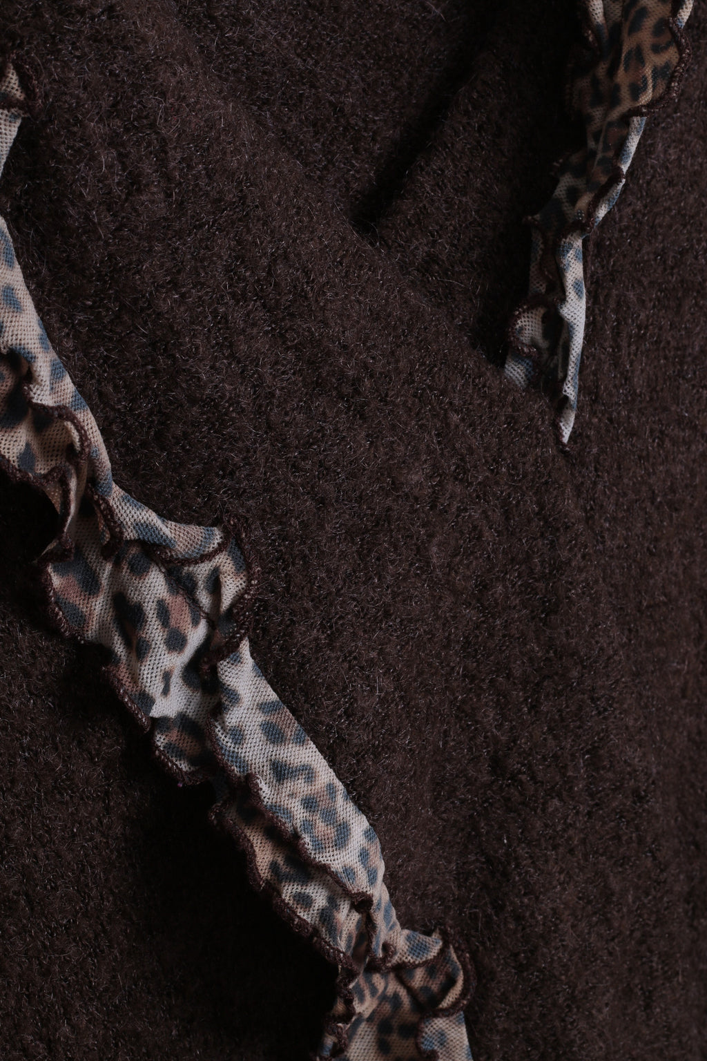 Anna Betti Womens L Jumper Sweater V Neck Brown Mohair Italy - RetrospectClothes