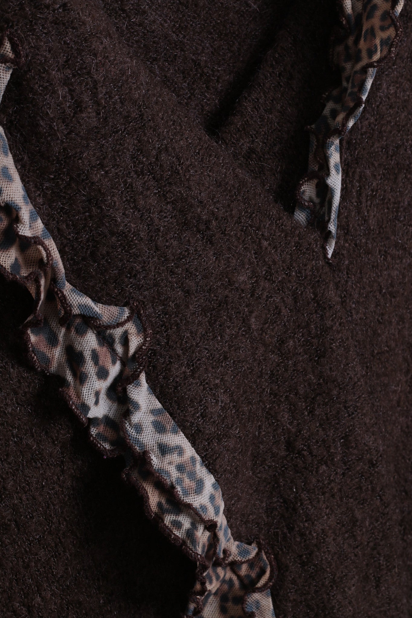 Anna Betti Womens L Jumper Sweater V Neck Brown Mohair Italy - RetrospectClothes