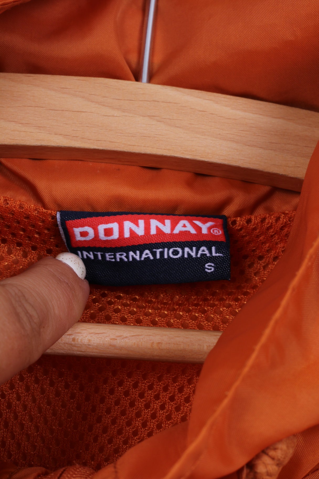 DONNAY Giacca da uomo arancione Leggero top foderato in rete con zip e cappuccio 